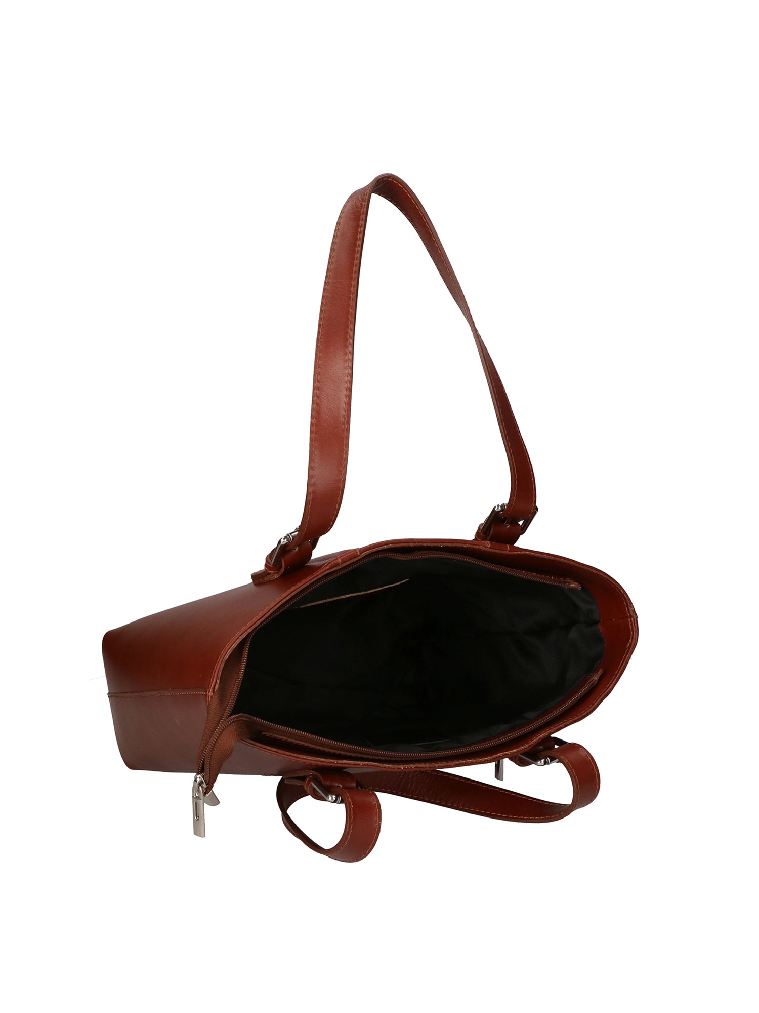 Farah Borsa a mano da donna 100% pelle 9055-MARRONE Chiara Ferretti