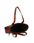 Farah Borsa a mano da donna 100% pelle 9055-MARRONE Chiara Ferretti