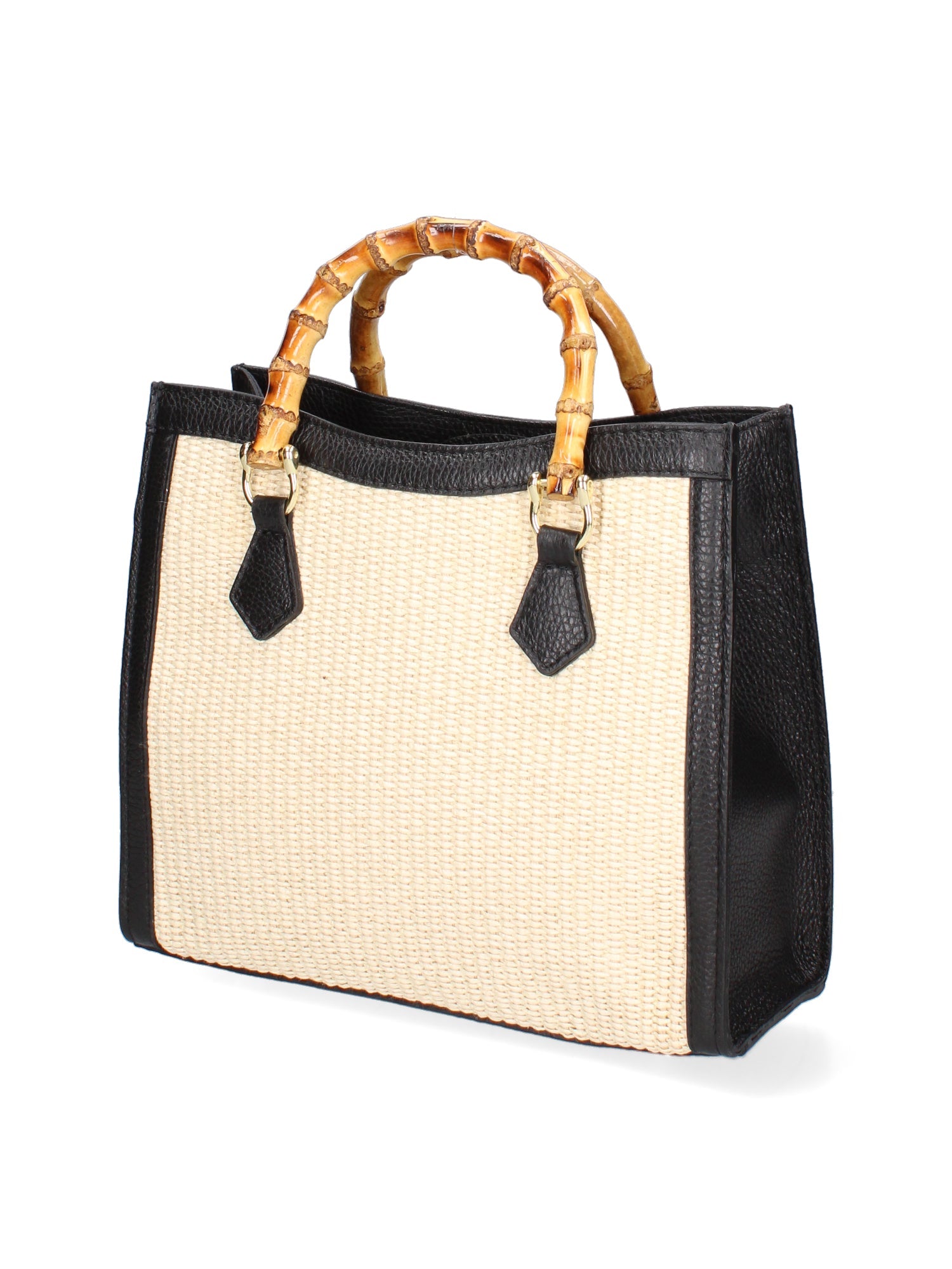 Eterea Borsa a mano da donna Misto pelle e tessuto 05097-142+D28 NERO Chiara Ferretti