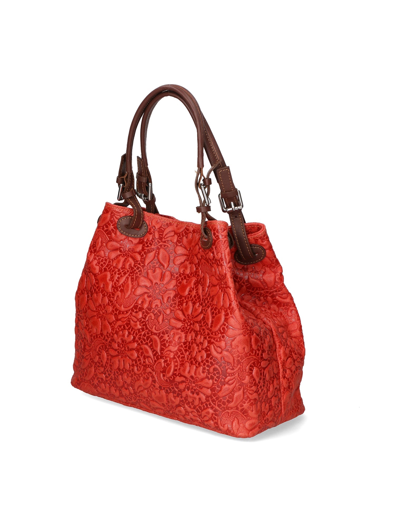Elenia Borsa a mano da donna Vera pelle 80049-023 ROSSO Chiara Ferretti