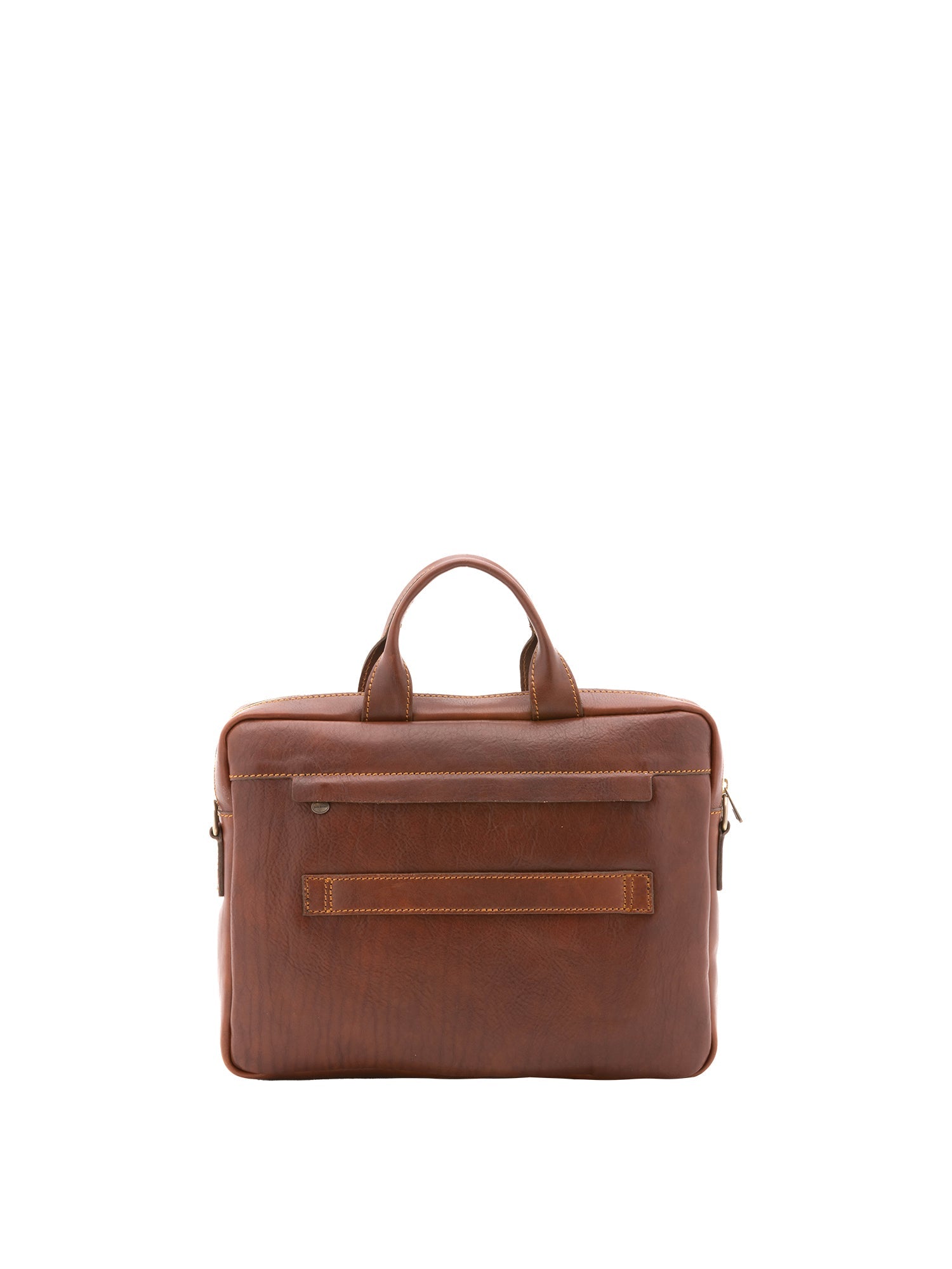 Borsa a mano unisex in vera pelle Made in Italy 4317-MARRONE Alessia Firenze