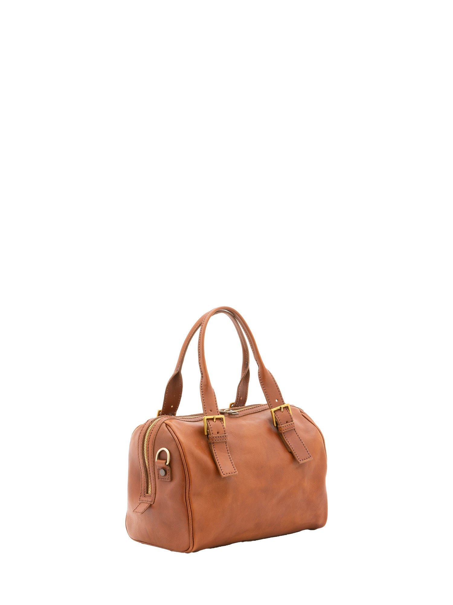Borsa a bauletto unisex in vera pelle 100% cotone 4528-MIELE Alessia Firenze