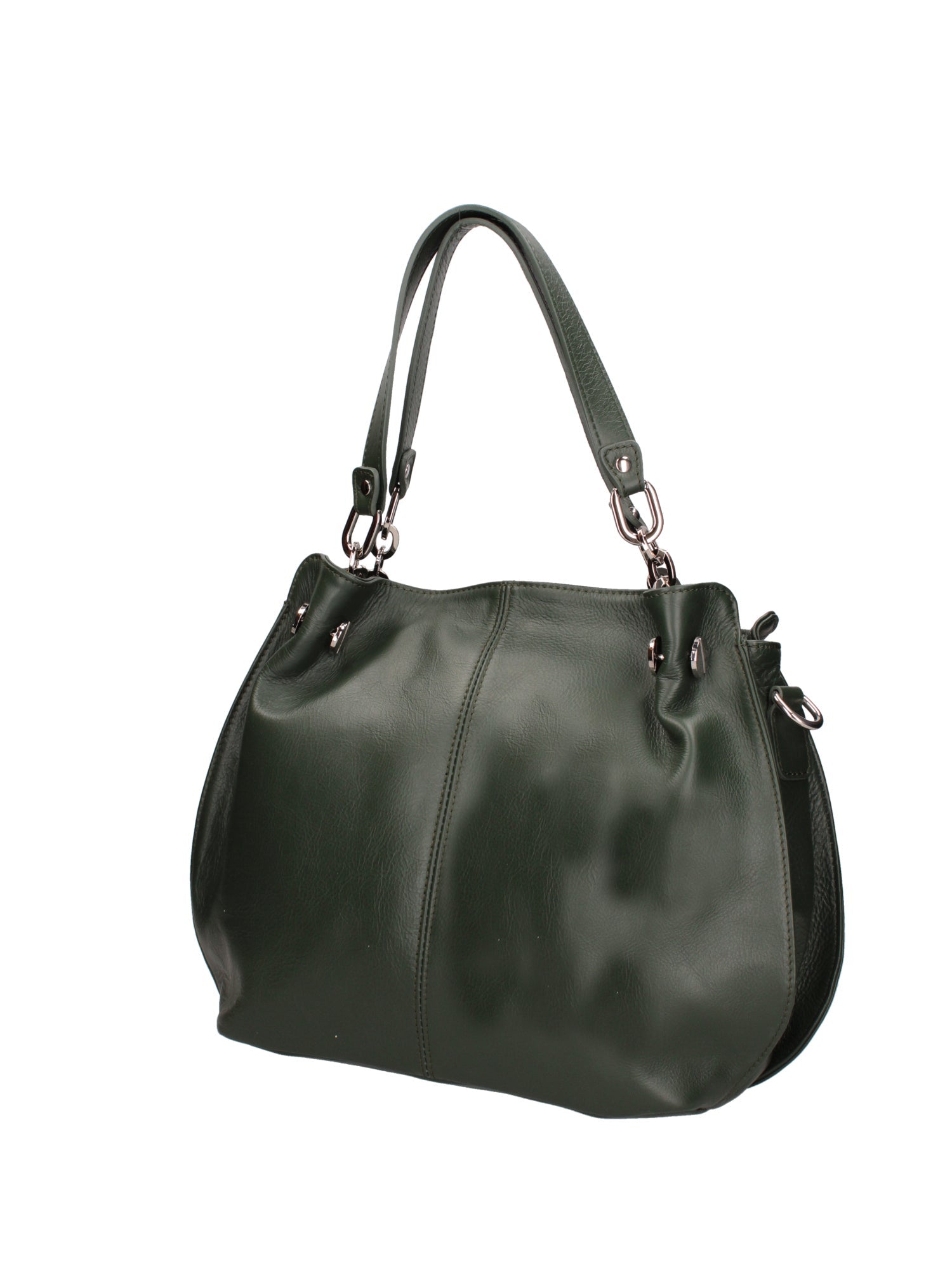 Ereba Borsa a mano da donna Made in Italy 100% pelle 3305-S14 VERDE SCURO Chiara Ferretti