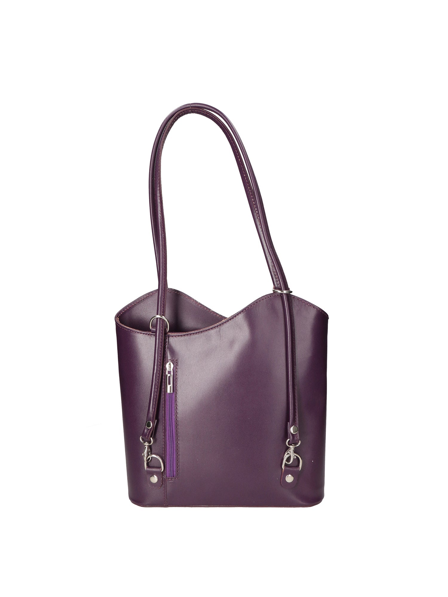 Fabiola Borsa a spalla da donna 100% pelle 9039-VIOLA PURPLE Chiara Ferretti