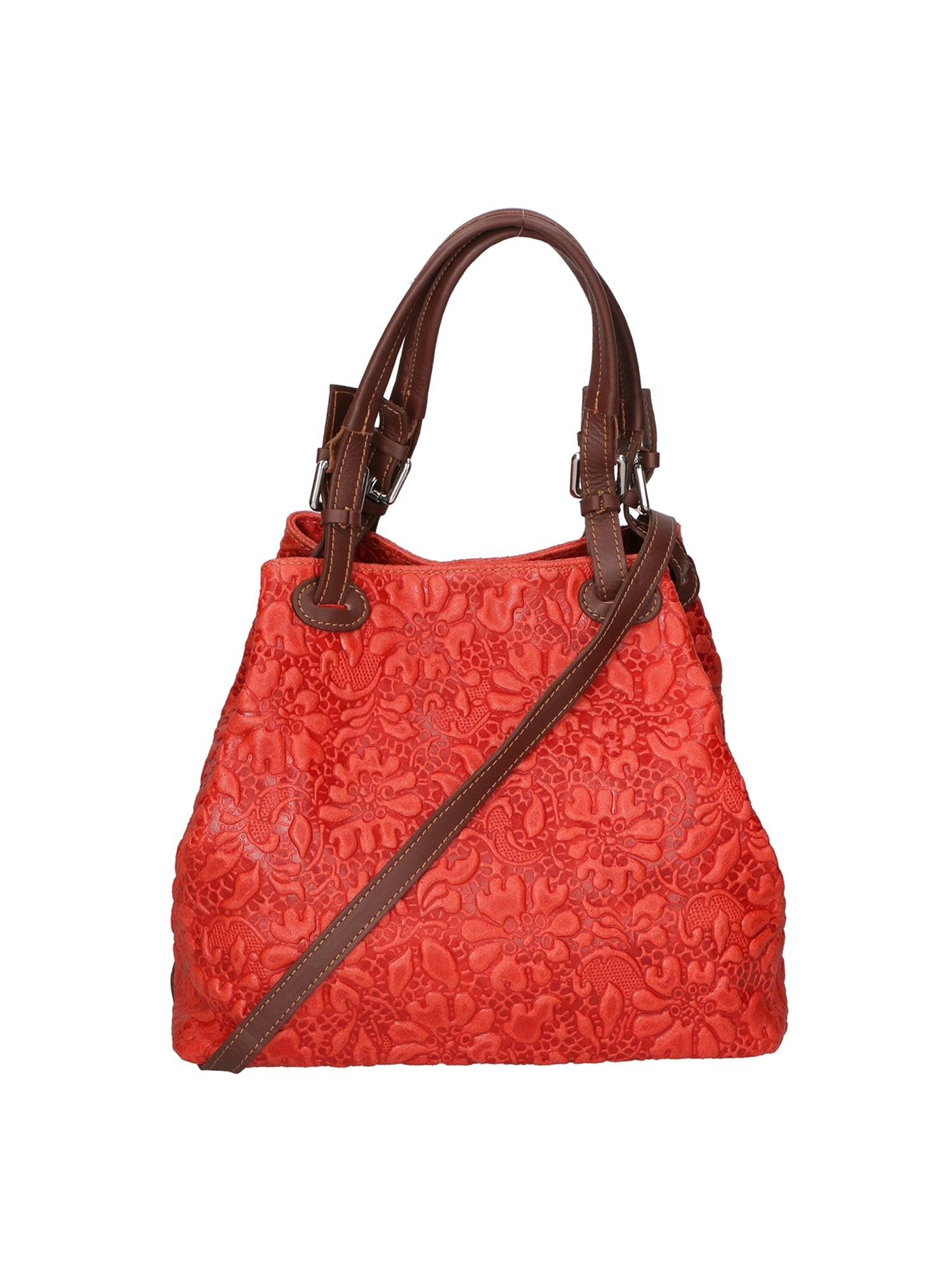 Elenia Borsa a mano da donna Vera pelle 80049-023 ROSSO Chiara Ferretti