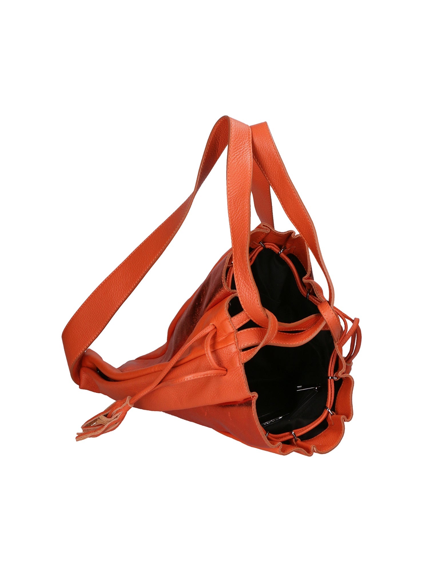 Oceania Borsa a spalla da donna Vera pelle 580041-ARANCIO ORANGE Chiara Ferretti