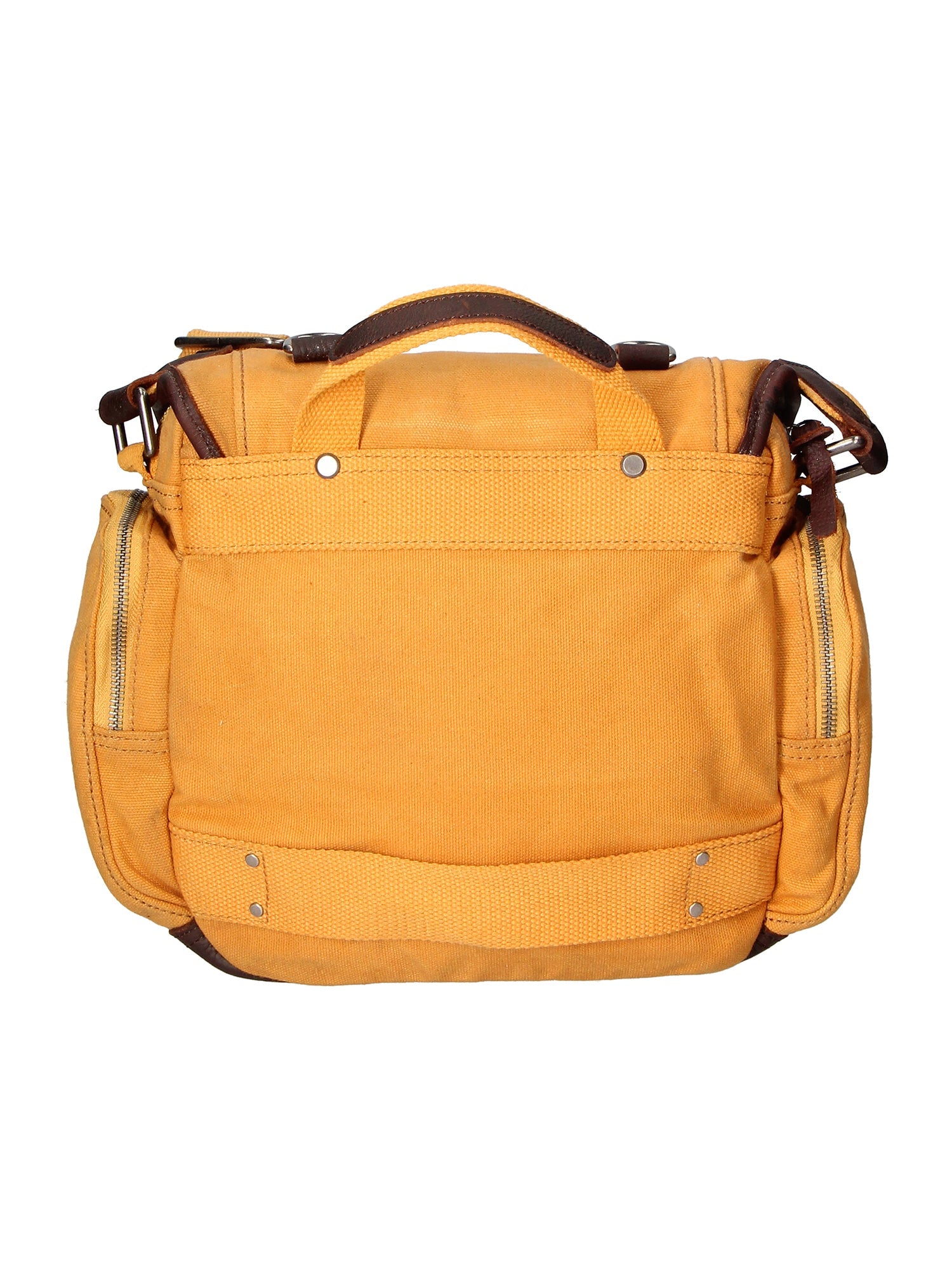 Mia Unisex Schultertasche aus Canvas und Leder, modische Tasche, 24 x 32 x 11 cm