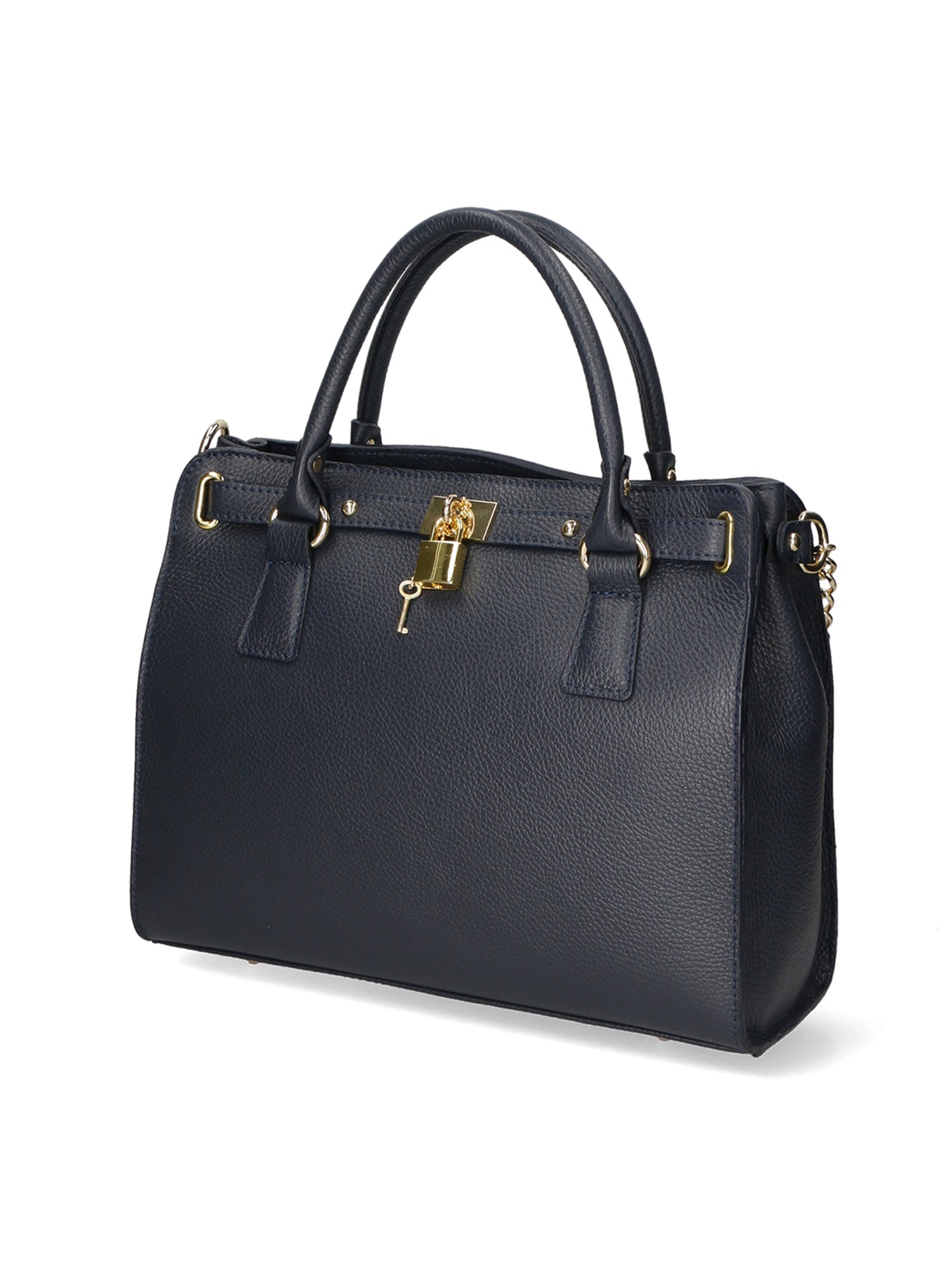 Dorotea Borsa a mano da donna 100% pelle 80040-D26 BLU SCURO DARK BLUE Chiara Ferretti