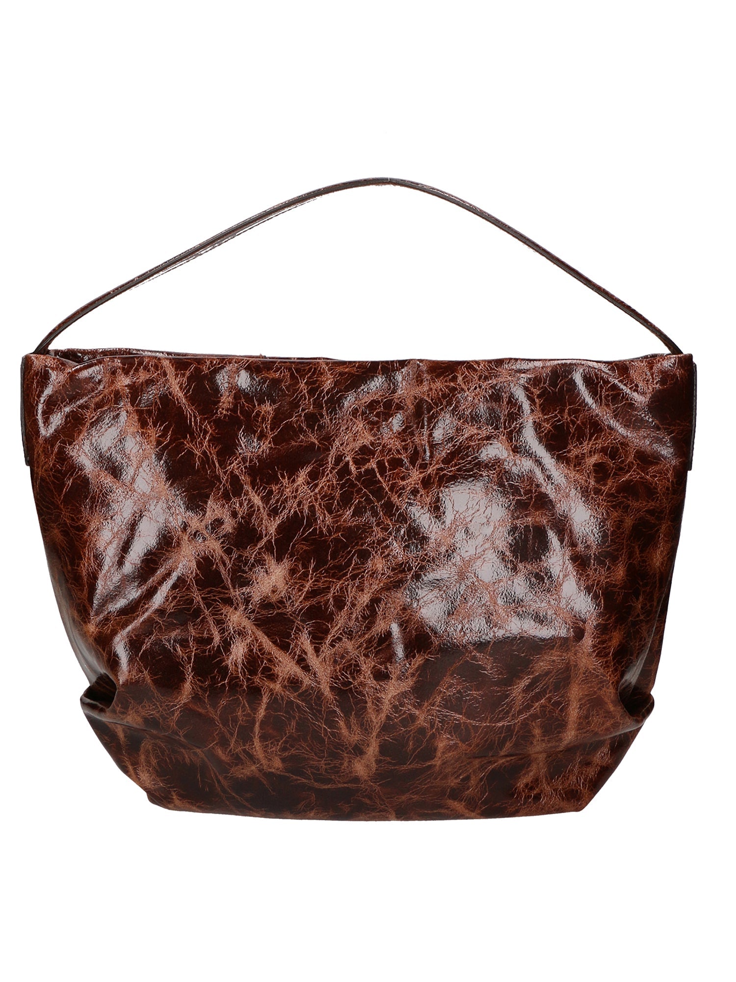 Vanda Damen-Schultertasche aus echtem Leder, hergestellt in Italien, 30 x 40 x 5 cm
