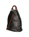 Erika Zaino da donna in vera pelle Casual 80072-NERO-MARRONE Chiara Ferretti
