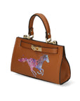 Noel Borsa a mano da donna Vera pelle 04265-D17 CUOIO SCURO DARK COGNAC Chiara Ferretti