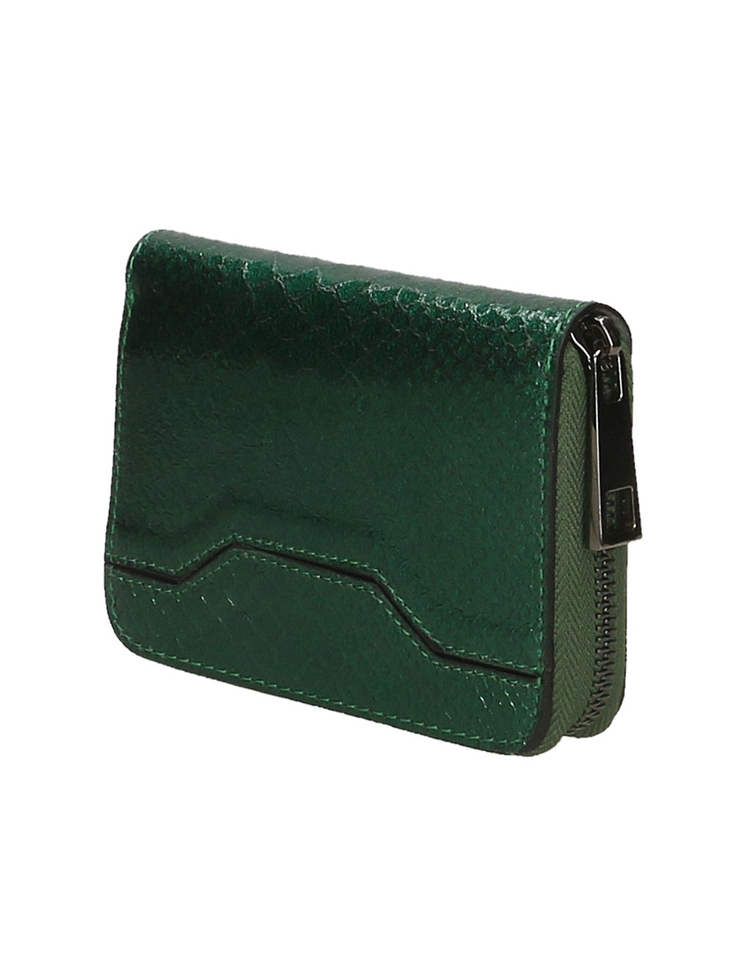 Nohemi Portafoglio donna vera pelle Zip 524072-VERDE GREEN Chiara Ferretti