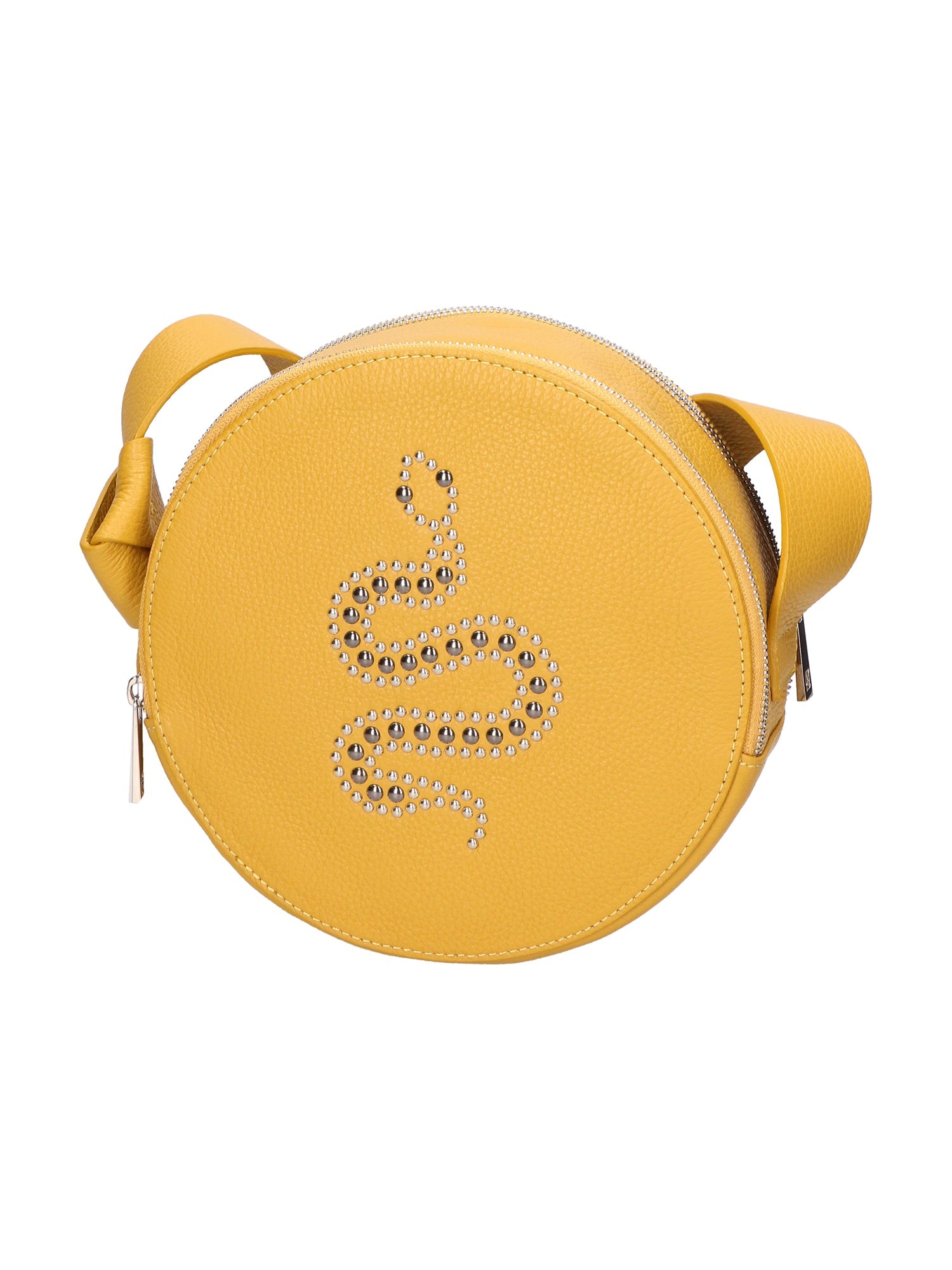 Naomi Damen-Schultertasche aus echtem Leder, hergestellt in Italien, 23 x 23 x 9 cm