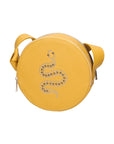 Naomi Damen-Schultertasche aus echtem Leder, hergestellt in Italien, 23 x 23 x 9 cm