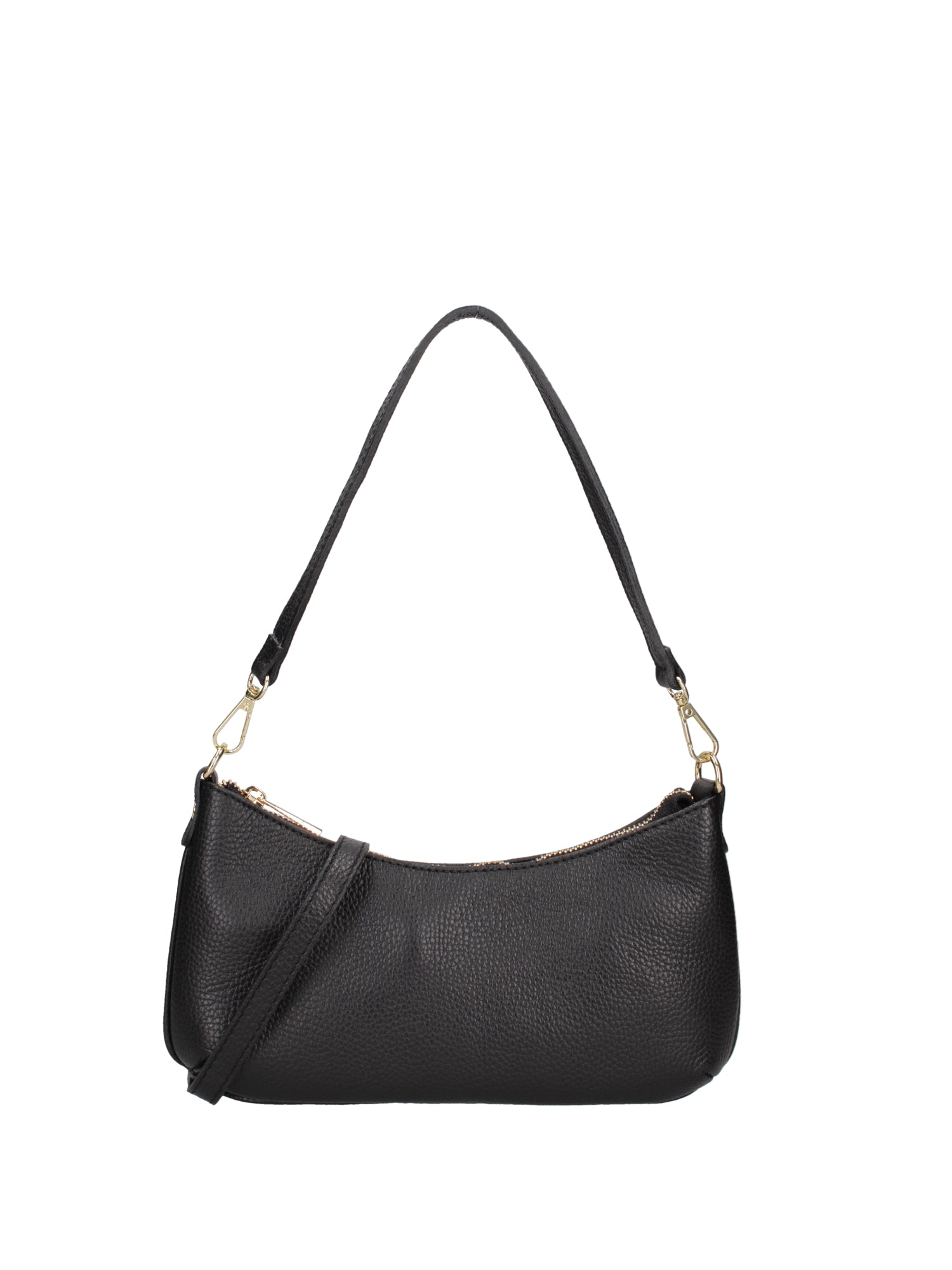 Damen-Schultertasche aus echtem Leder, hergestellt in Italien, 27 x 14 x 3 cm