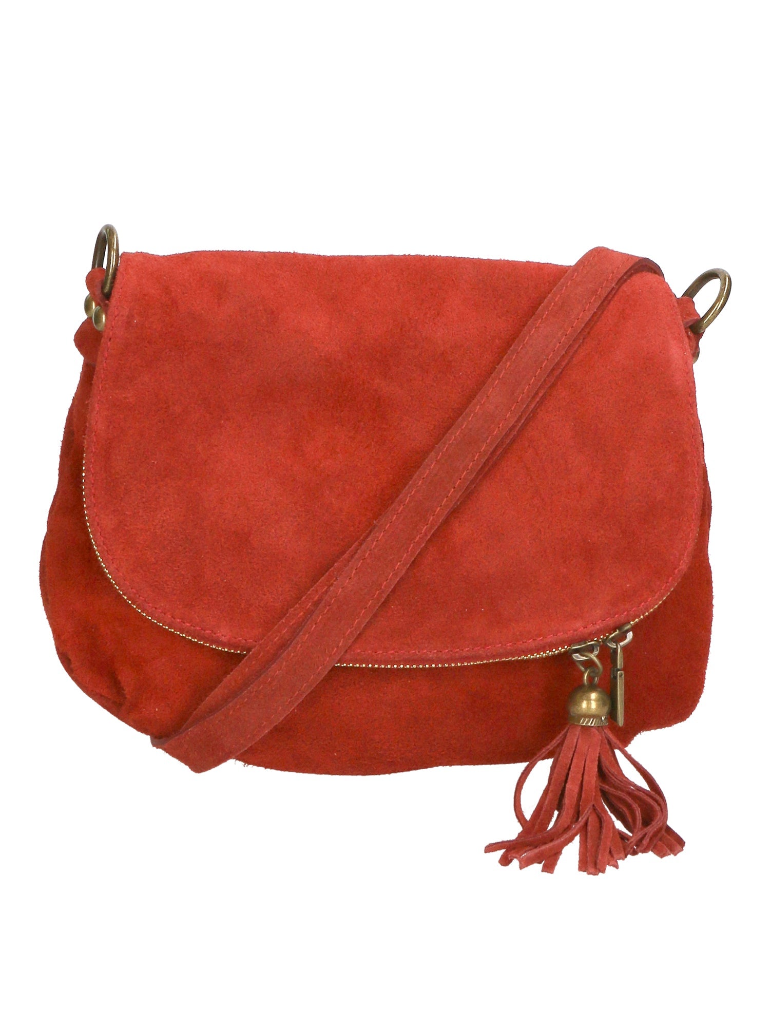 Emanuela Borsa a tracolla da donna Vera pelle 80057-024 ROSSO MEDIO Chiara Ferretti