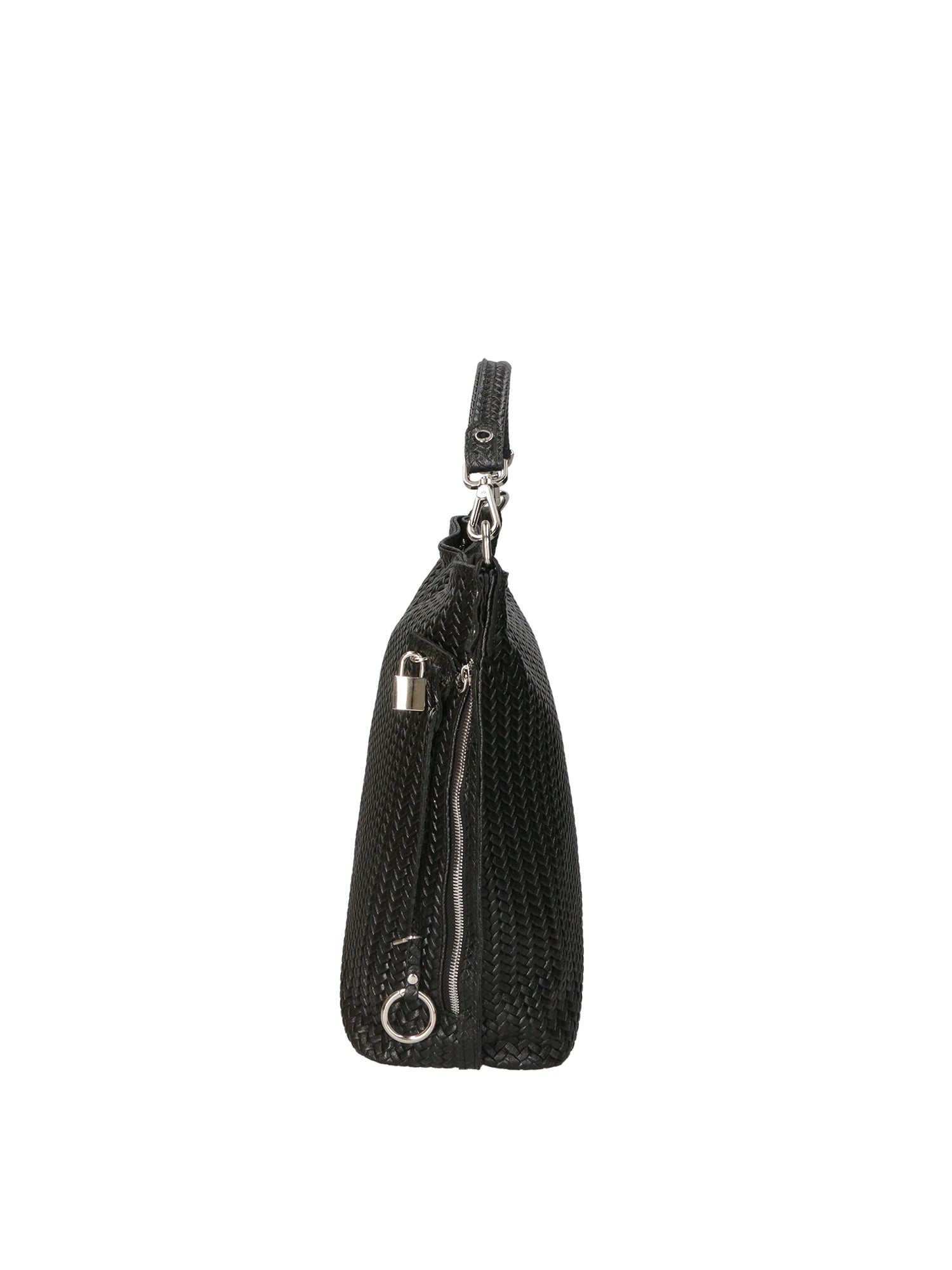 Elga Borsa a spalla da donna Vera pelle 80051-NERO Chiara Ferretti