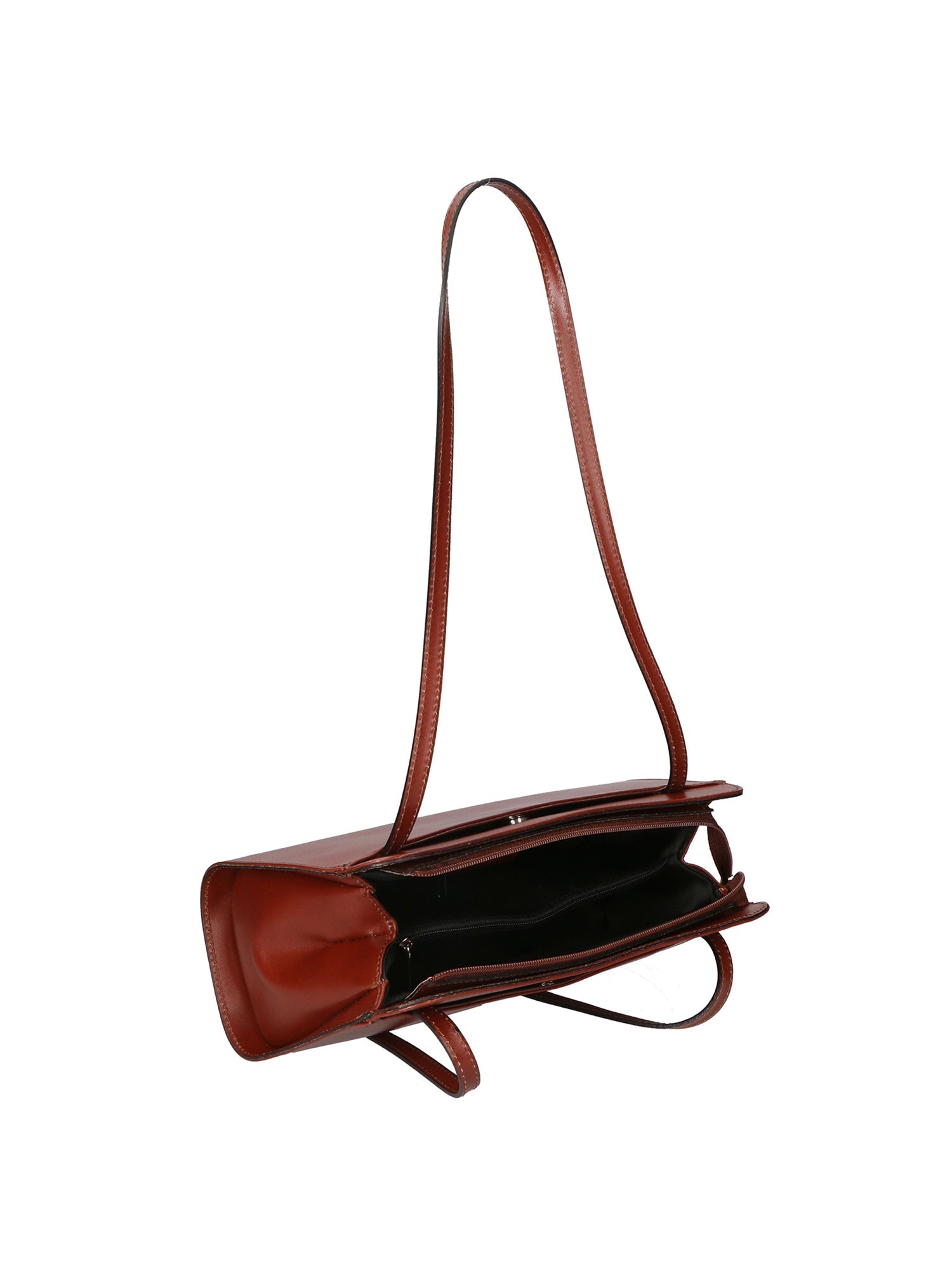 Edera Chic Borsa a spalla da donna Vera pelle 9120-MARRONE BROWN Chiara Ferretti