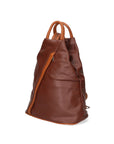 Erika Zaino da donna in vera pelle Casual 80072-MARRONE-CUOIO Chiara Ferretti