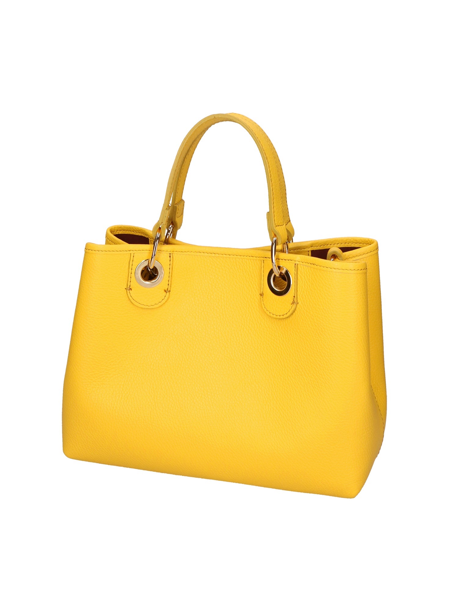 Helga Borsa a mano da donna 100% pelle 06106-D64 GIALLO YELLOW Chiara Ferretti