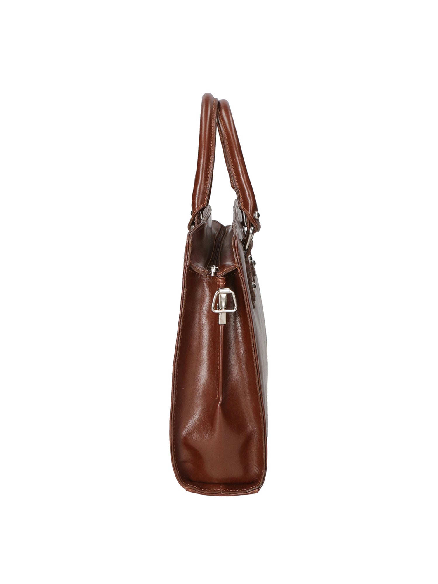 Fabrizia Borsa a mano da donna Vera pelle 9047-MARRONE BROWN Chiara Ferretti