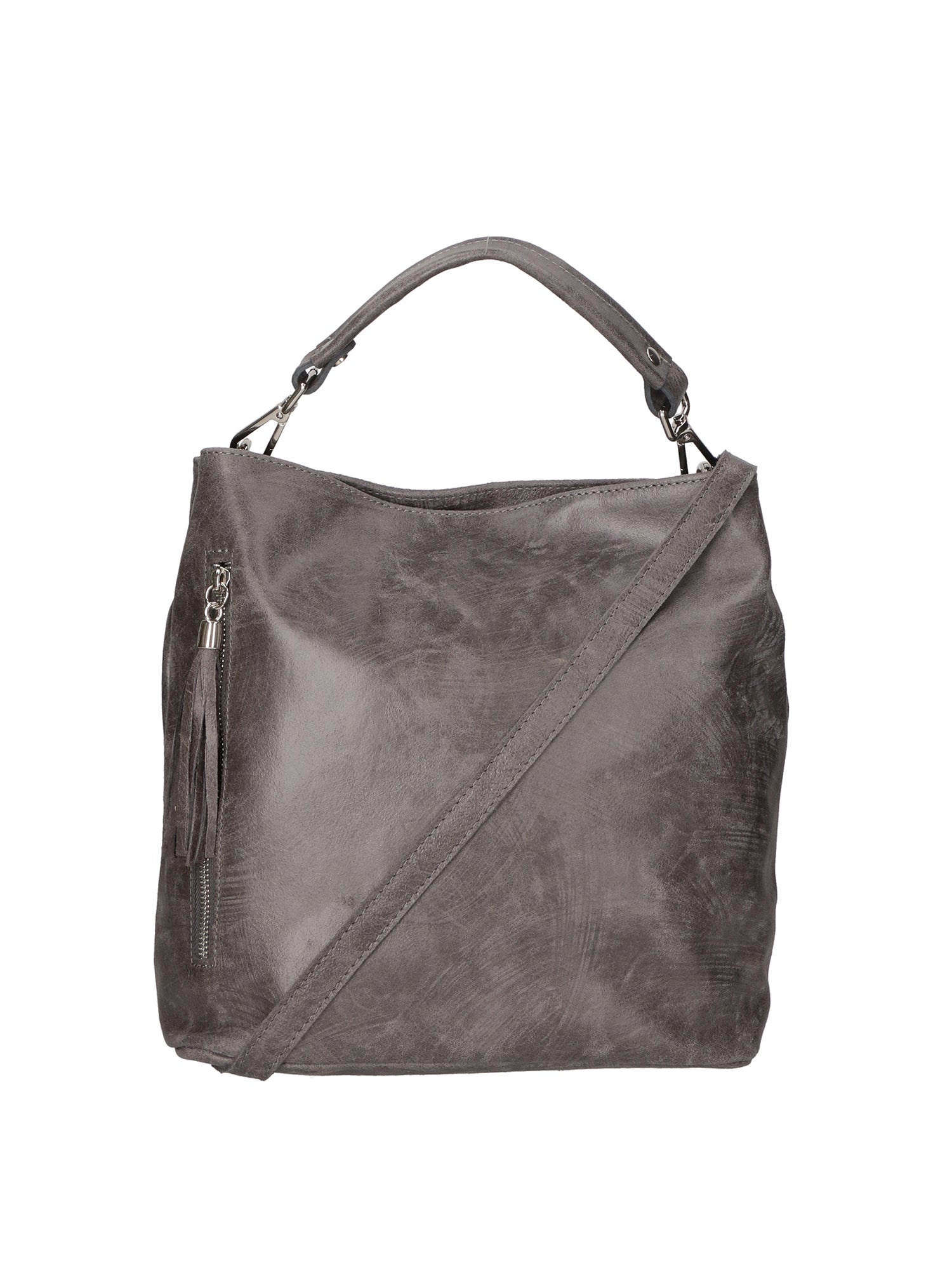 Elisabetta Borsa a mano da donna Vera pelle 80054-018 GRIGIO MEDIO Chiara Ferretti