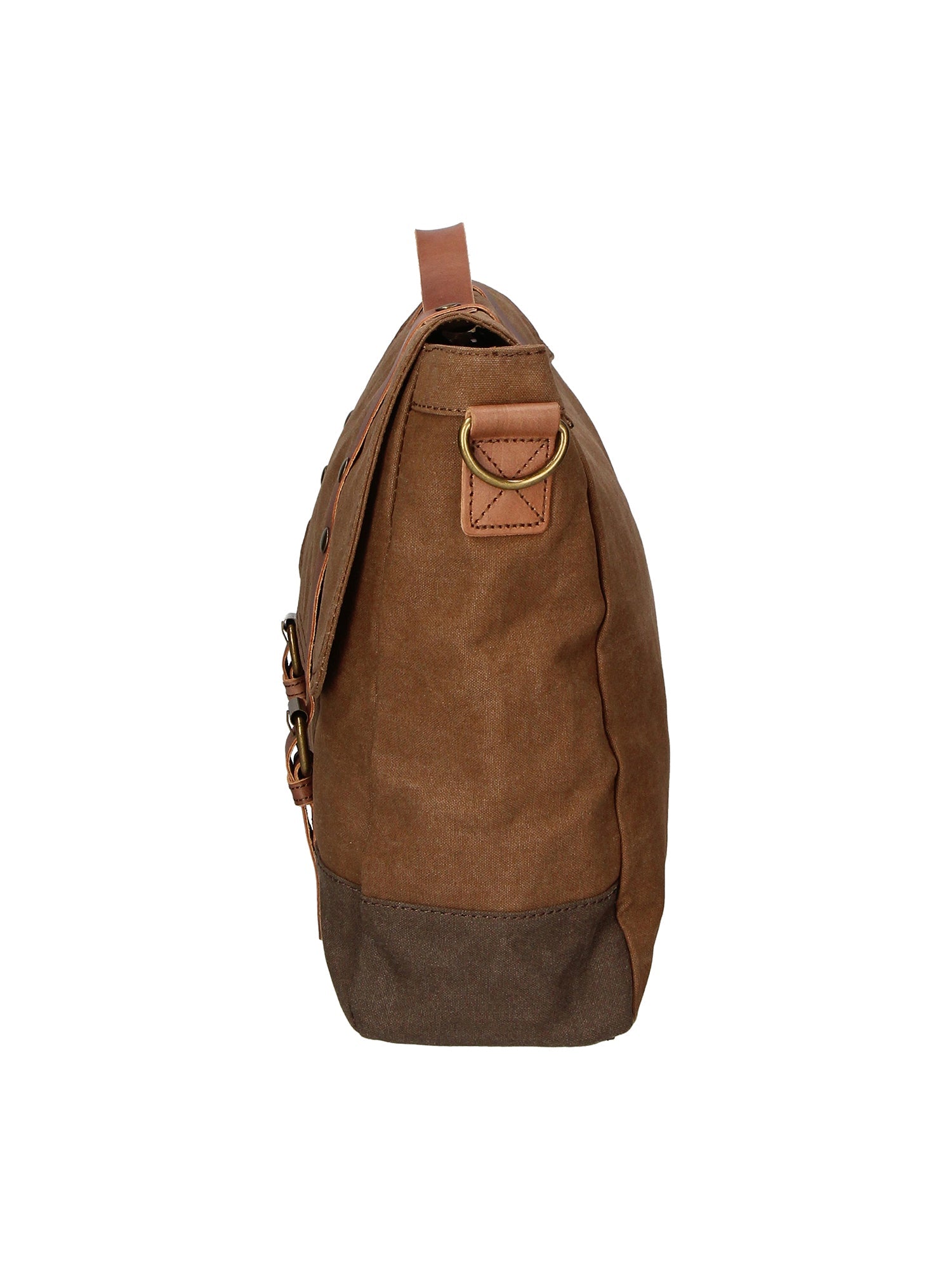 Minerva Borsa a mano unisex Canvas e pelle ZG3011-FANGO TAUPE Chiara Ferretti