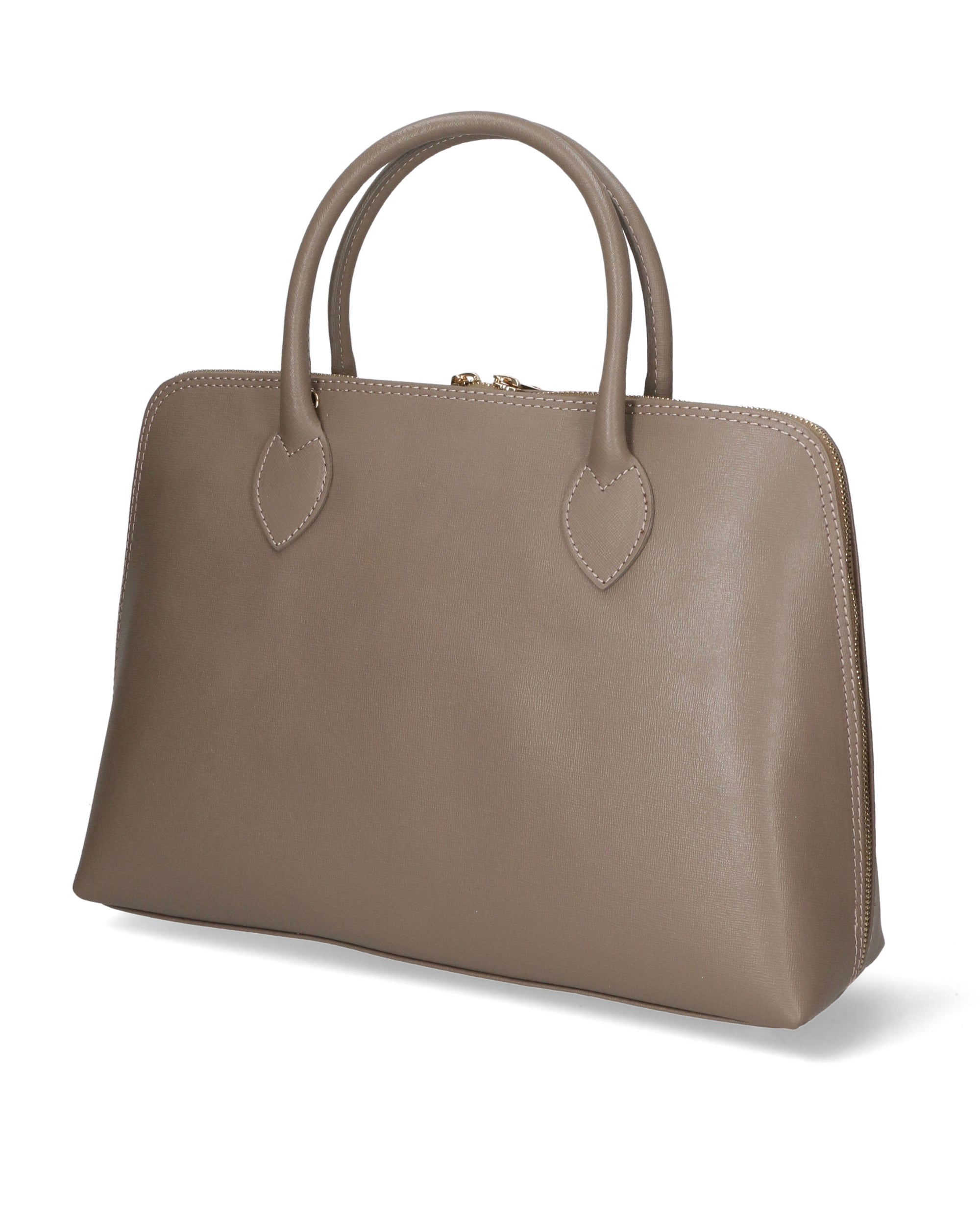 Venezia Borsa a mano da donna 100% pelle 2131-SF11 TAUPE SCURO Chiara Ferretti