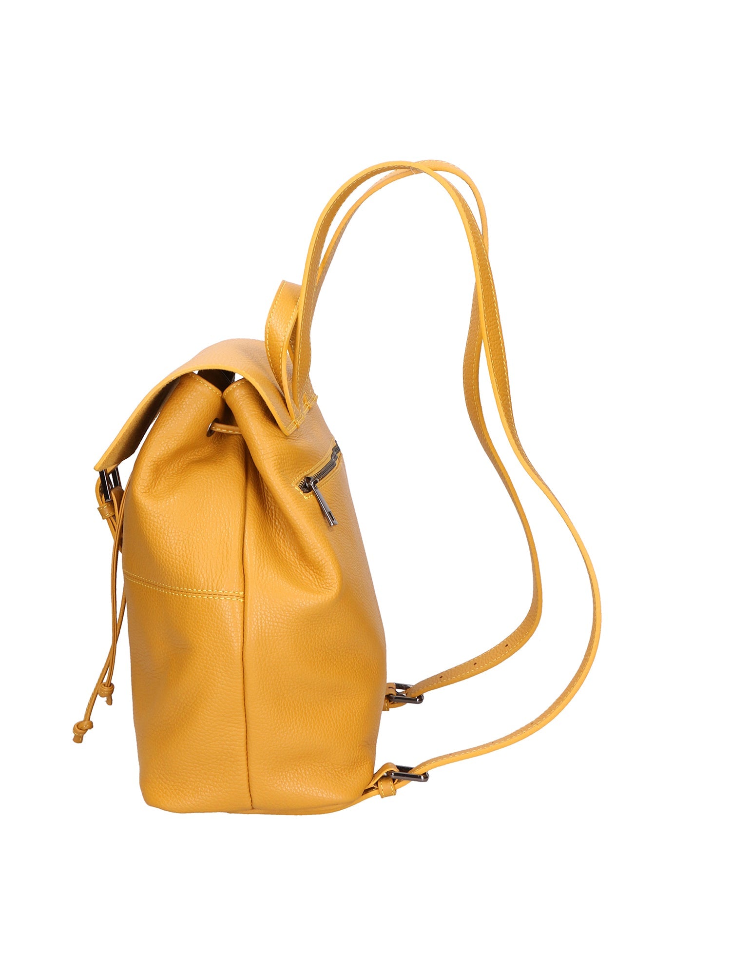 Lorentina 06855-D36 SENAPE Zaino da donna in vera pelle MUSTARD Chiara Ferretti