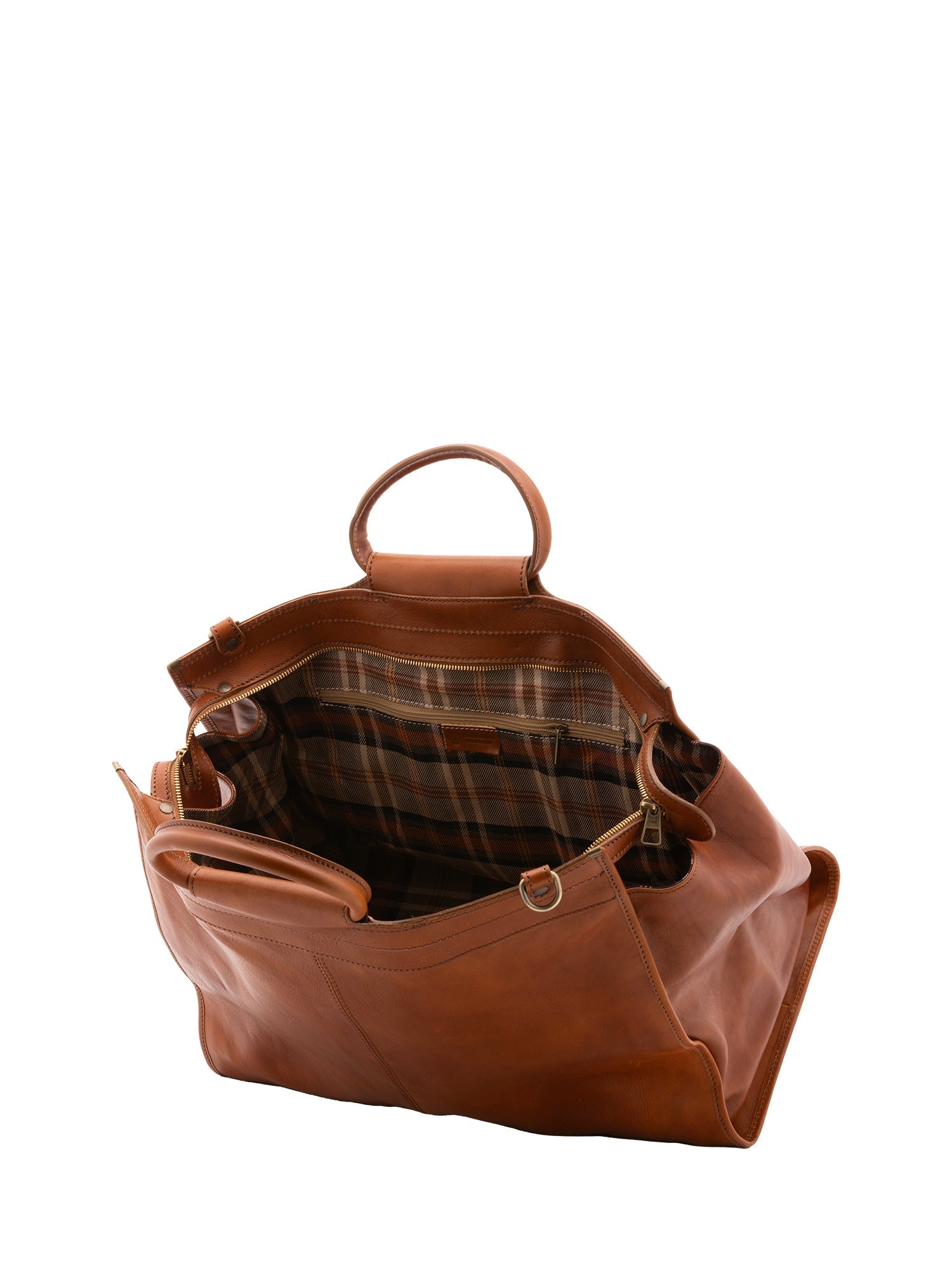 Borsa da viaggio unisex in vera pelle 100% cotone 4563-MIELE Alessia Firenze
