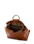Borsa da viaggio unisex in vera pelle 100% cotone 4563-MIELE Alessia Firenze