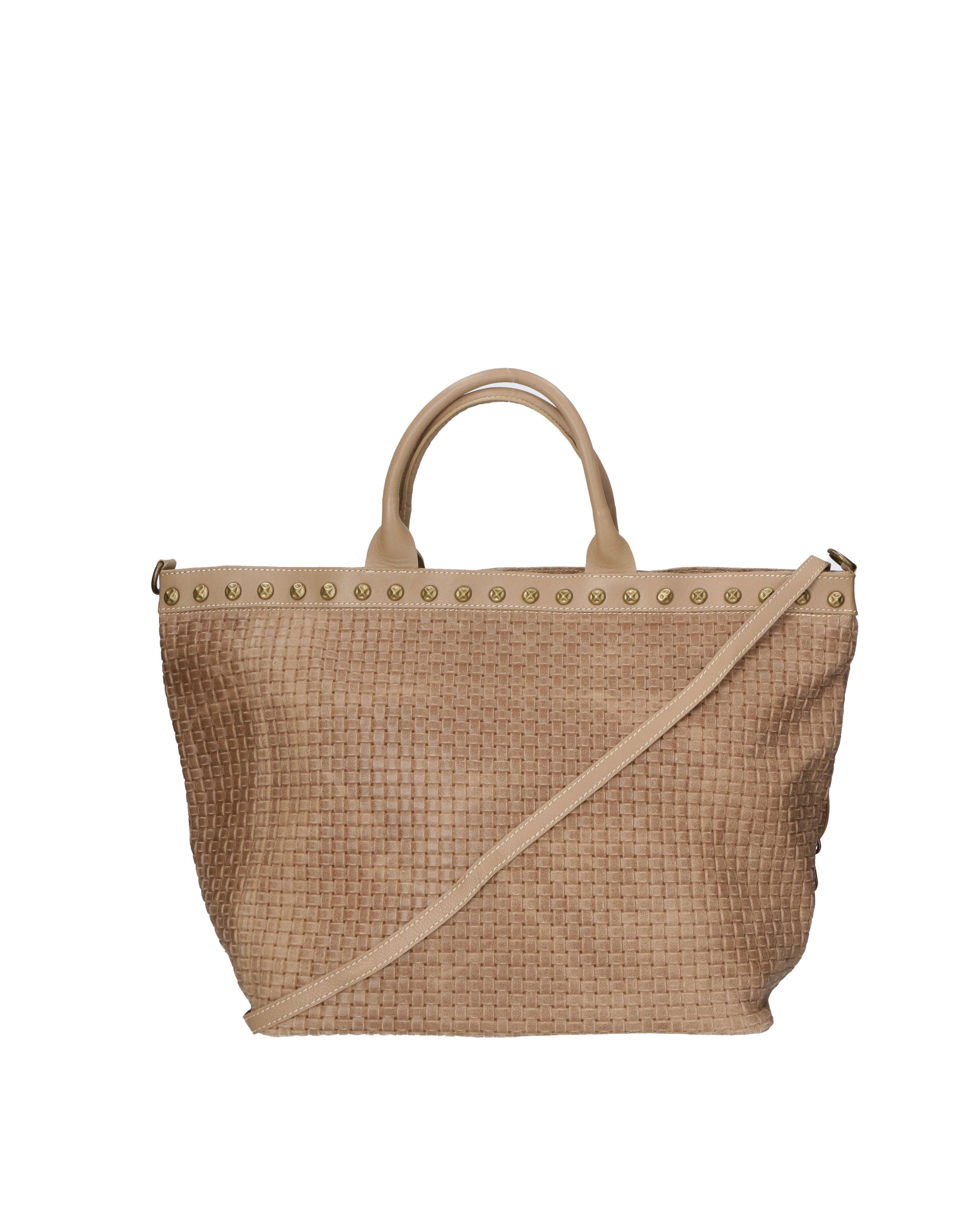 Elowen Plus Borsa Shopper da donna Vera Pelle 80063-TAUPE Chiara Ferretti