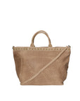 Elowen Plus Borsa Shopper da donna Vera Pelle 80063-TAUPE Chiara Ferretti