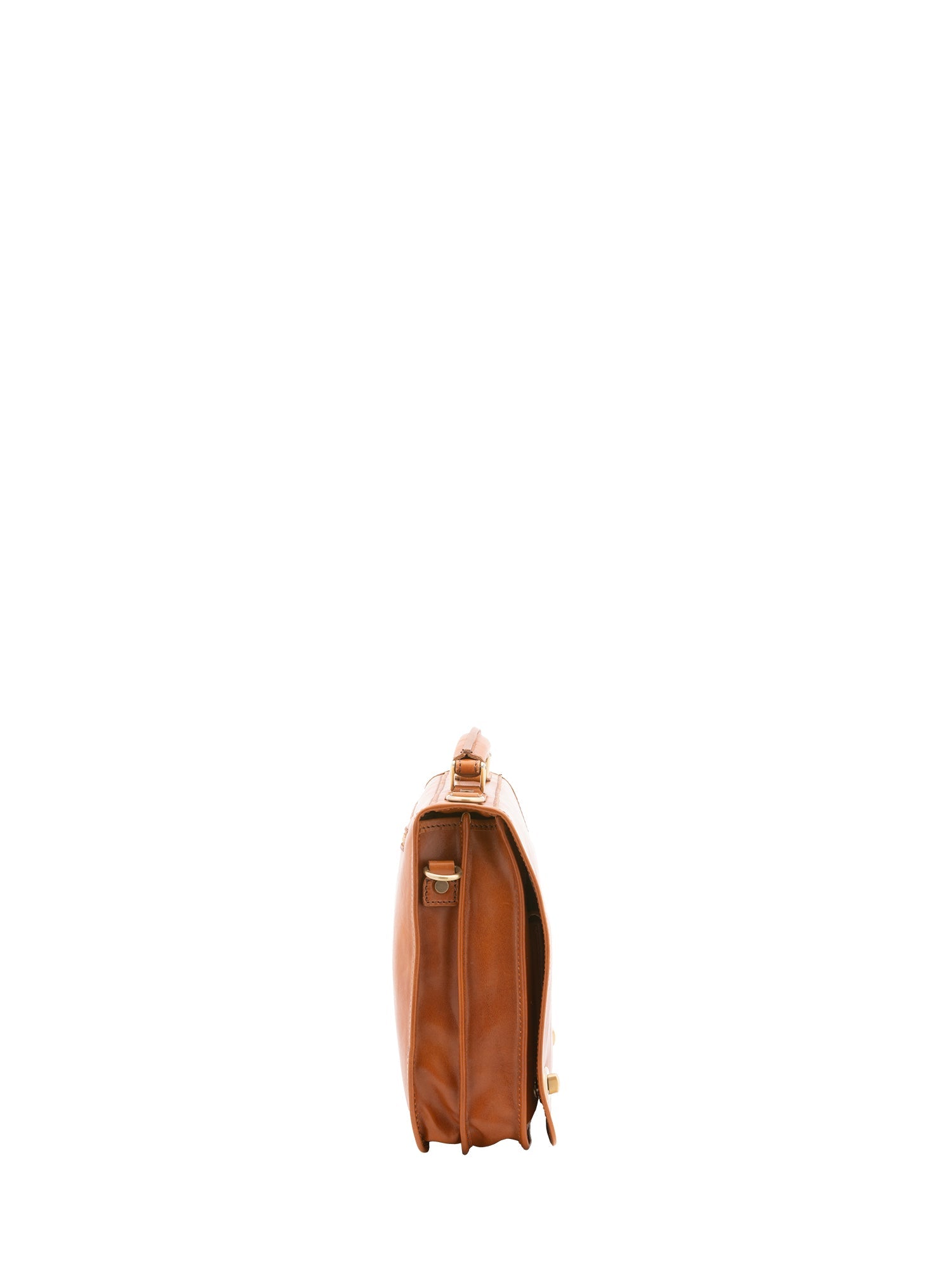 Borsa a mano unisex in vera pelle Made in Italy 4512-MIELE Alessia Firenze