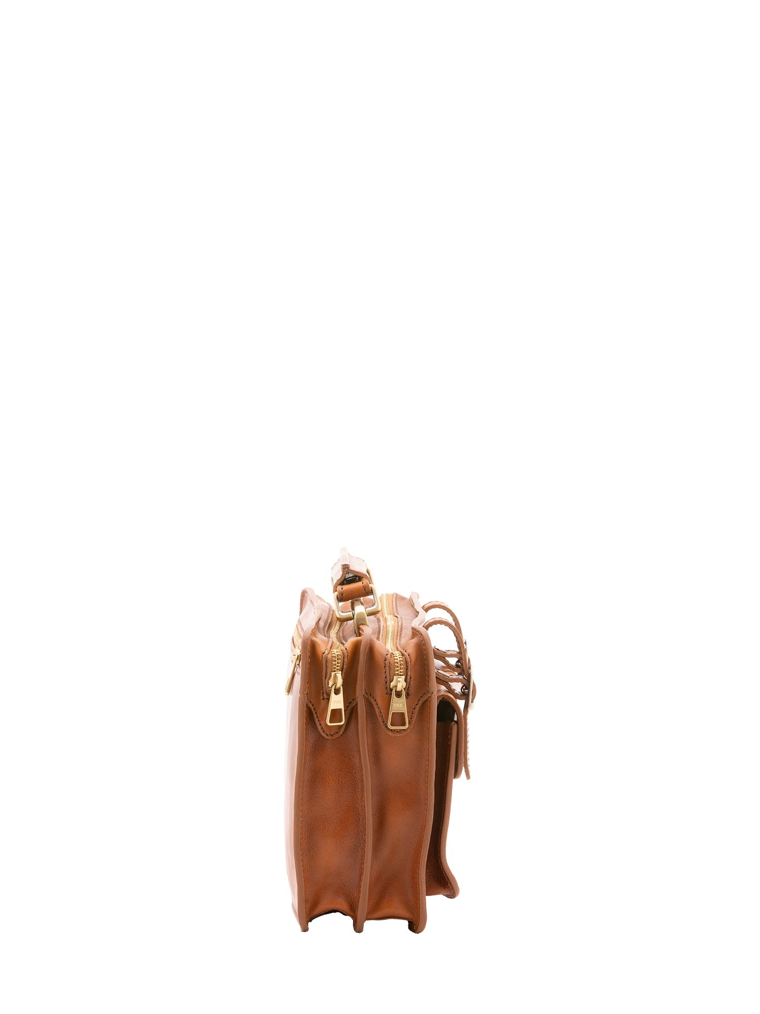 Borsa a mano unisex in vera pelle Made in Italy 4506-MIELE Alessia Firenze