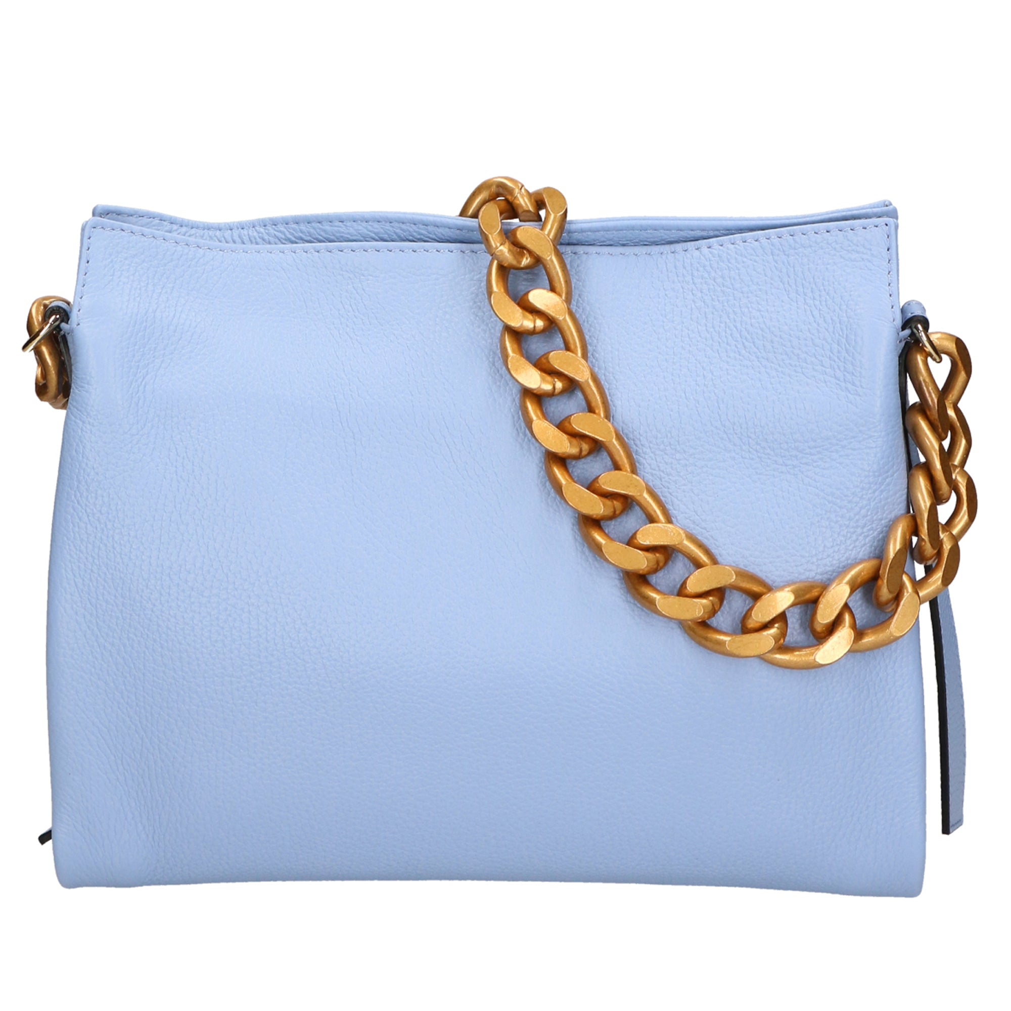 Ilda Borsa a spalla da donna Vera pelle 06110-D220 AZZURRO Chiara Ferretti