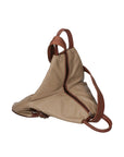 Erika Zaino da donna in vera pelle Casual 80072-TAUPE-MARRONE Chiara Ferretti