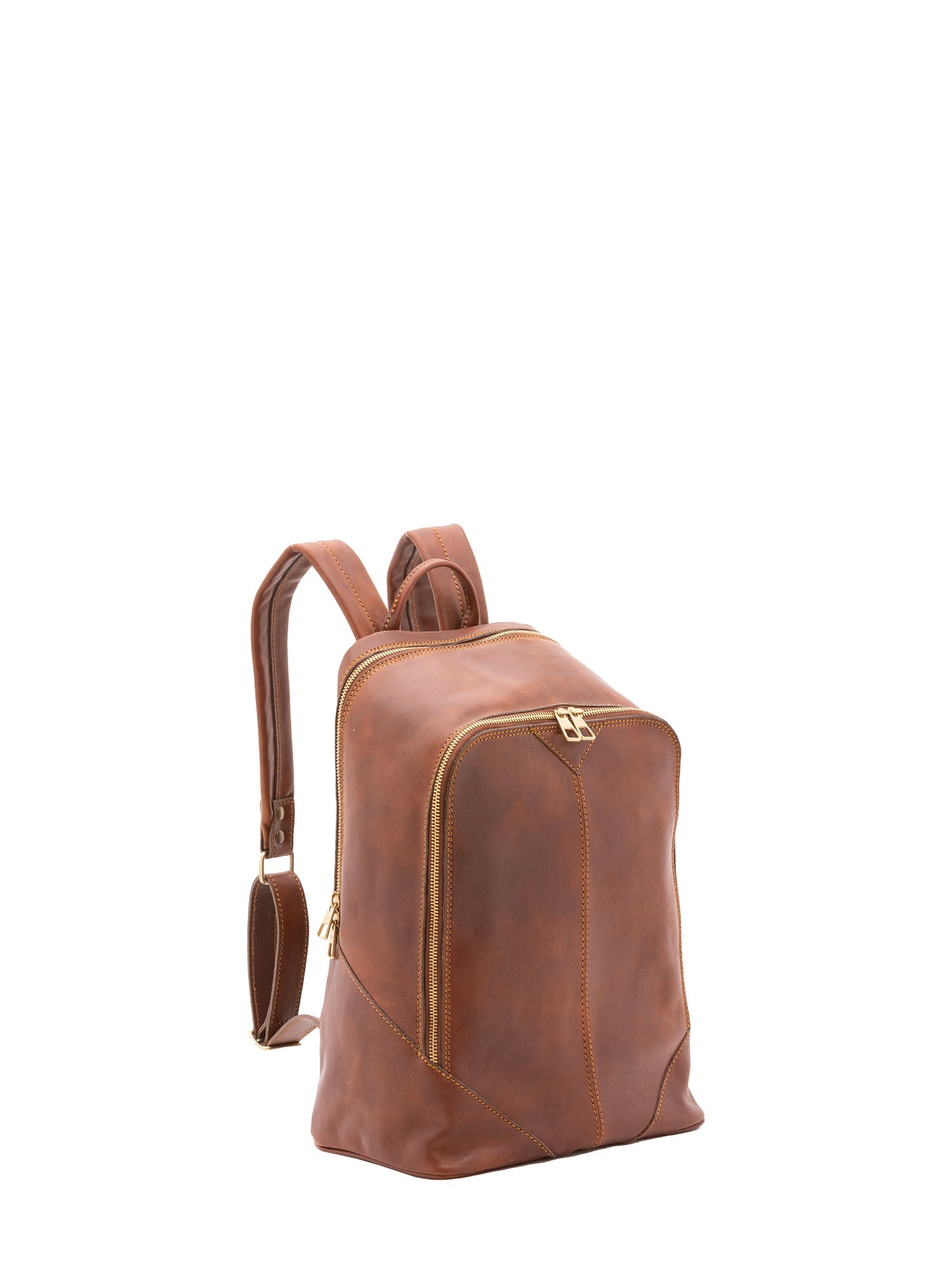 Zaino unisex in vera pelle 100% cotone 4428-MARRONE Alessia Firenze