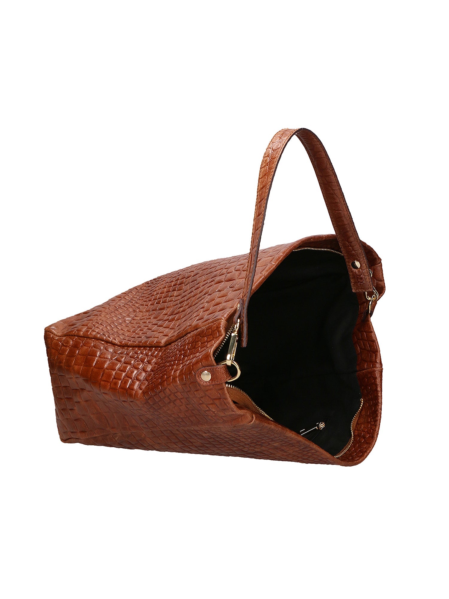Valtera Damen-Schultertasche aus echtem Leder, hergestellt in Italien, 32 x 31 x 15 cm