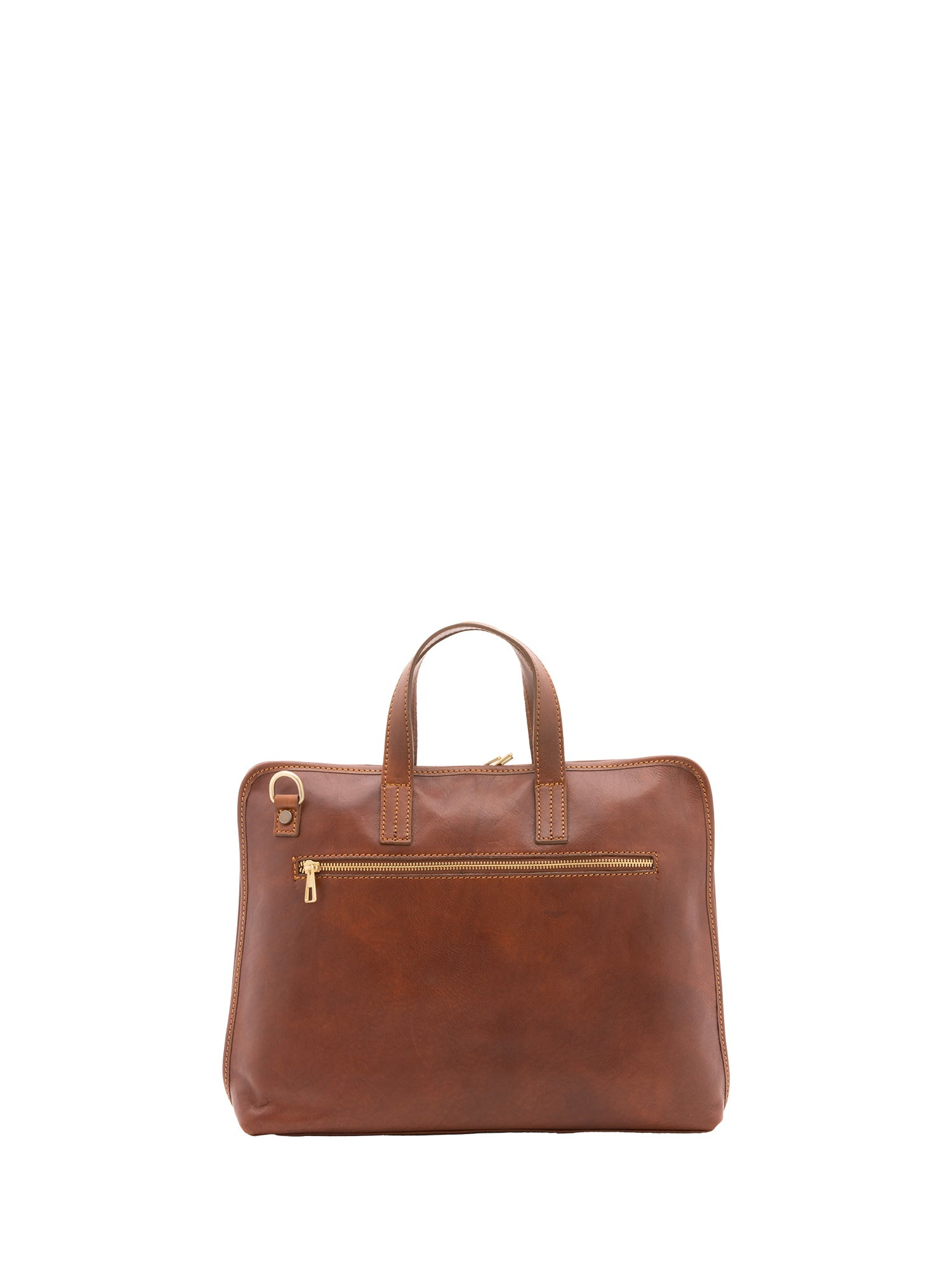 Borsa a mano unisex in vera pelle 100% cotone 4453-MARRONE Alessia Firenze