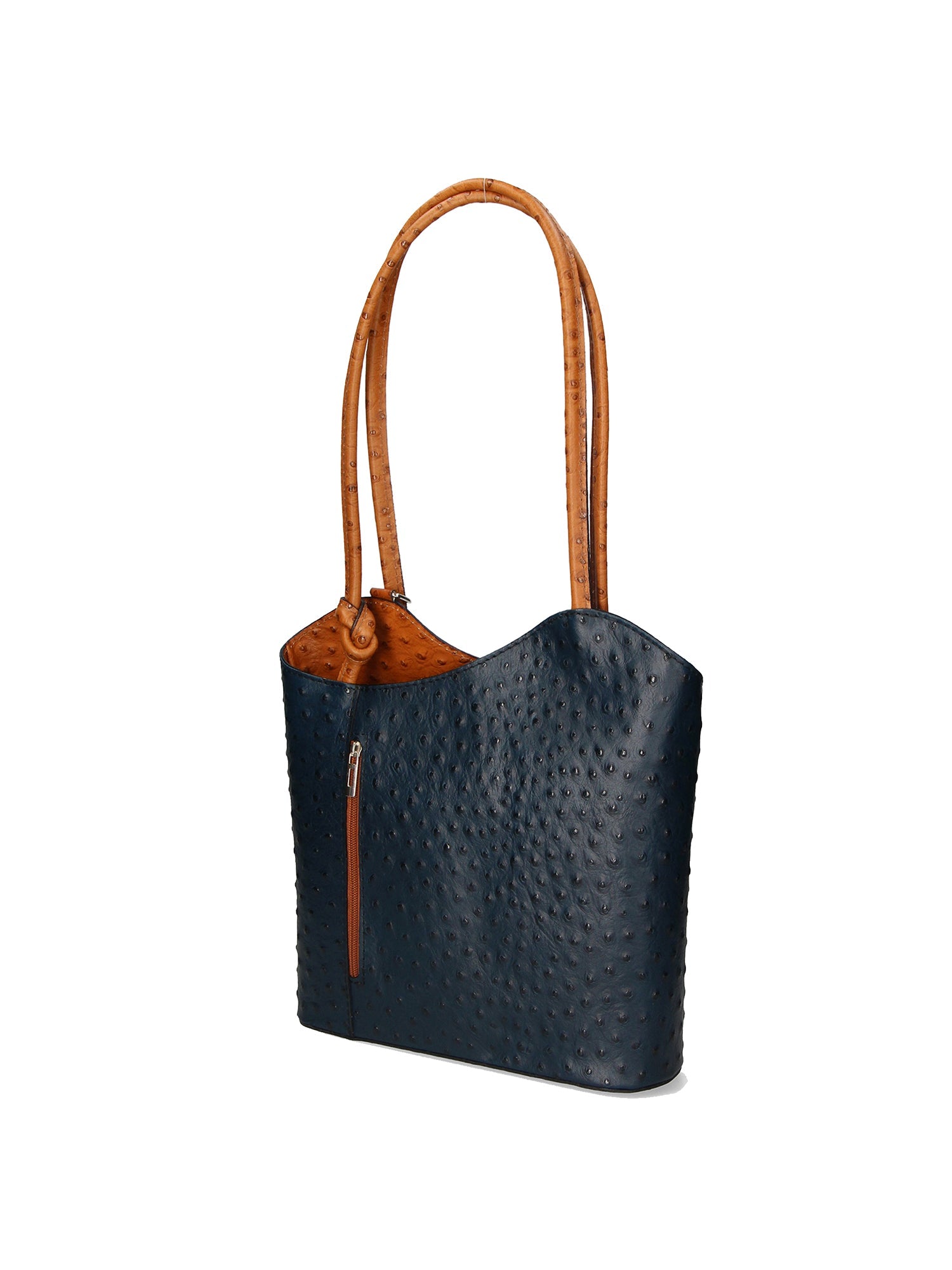 Chanel 3005-18 BLU 06 CUOIO Zaino da donna in vera pelle Chiara Ferretti