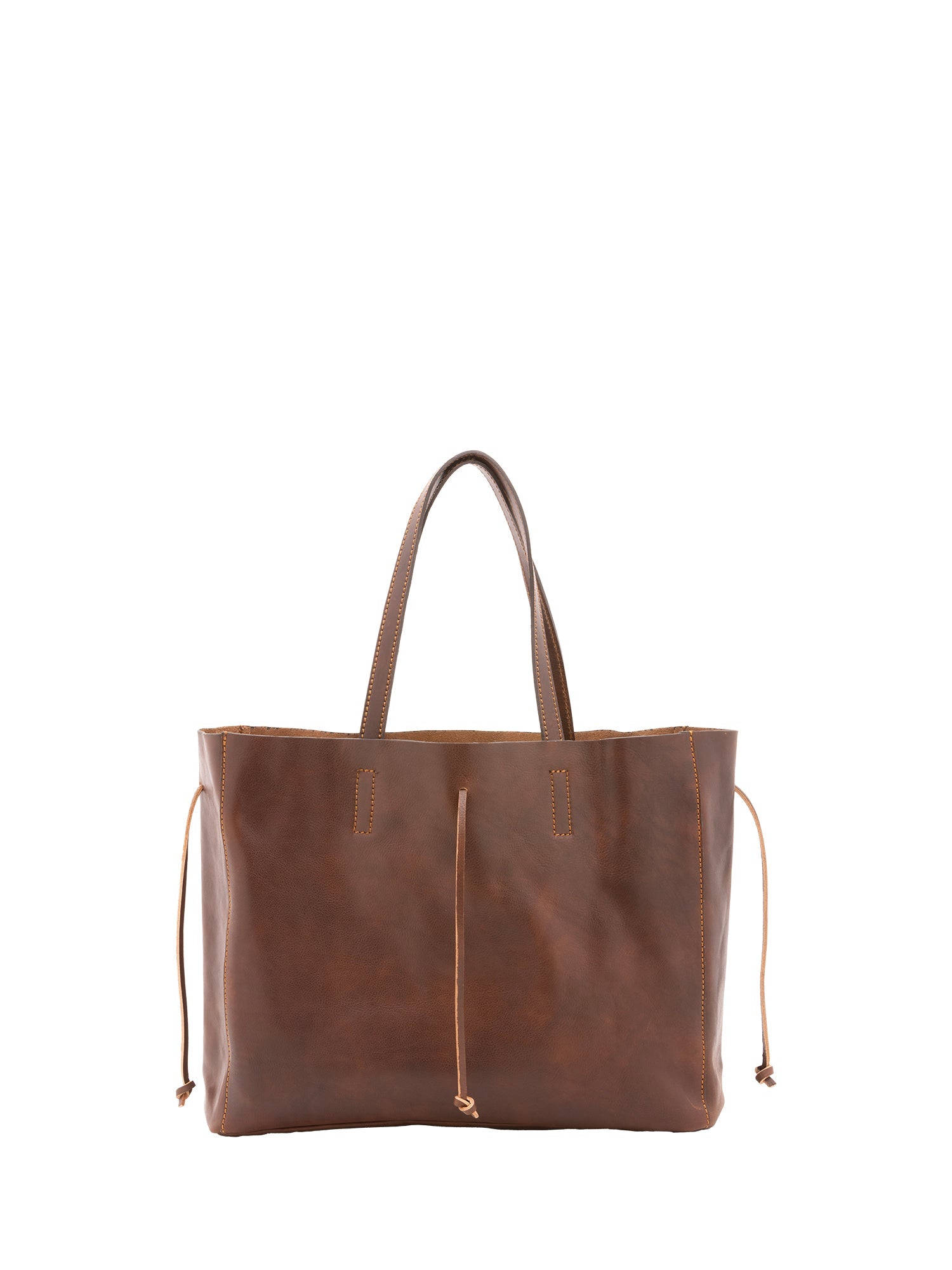 Borsa a mano unisex vera pelle Made in Italy 4611-TESTA DI MORO Alessia Firenze