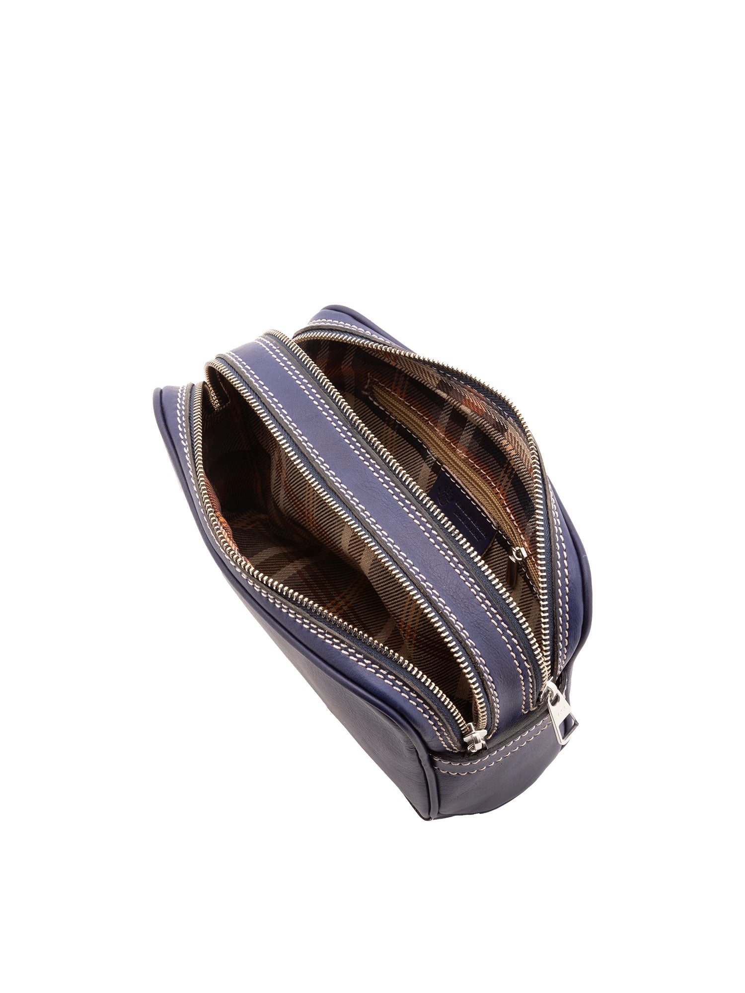 Pochette unisex in vera pelle Made in Italy 4401-BLU Alessia Firenze