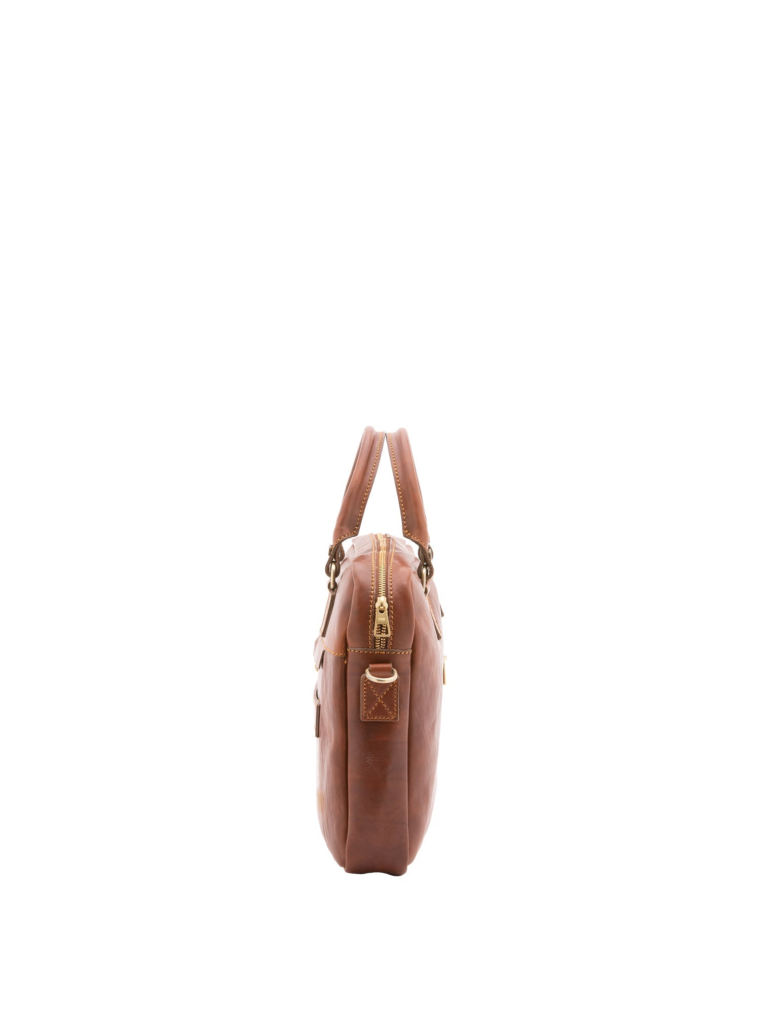 Borsa a mano unisex in vera pelle Made in Italy 4318-MARRONE Alessia Firenze