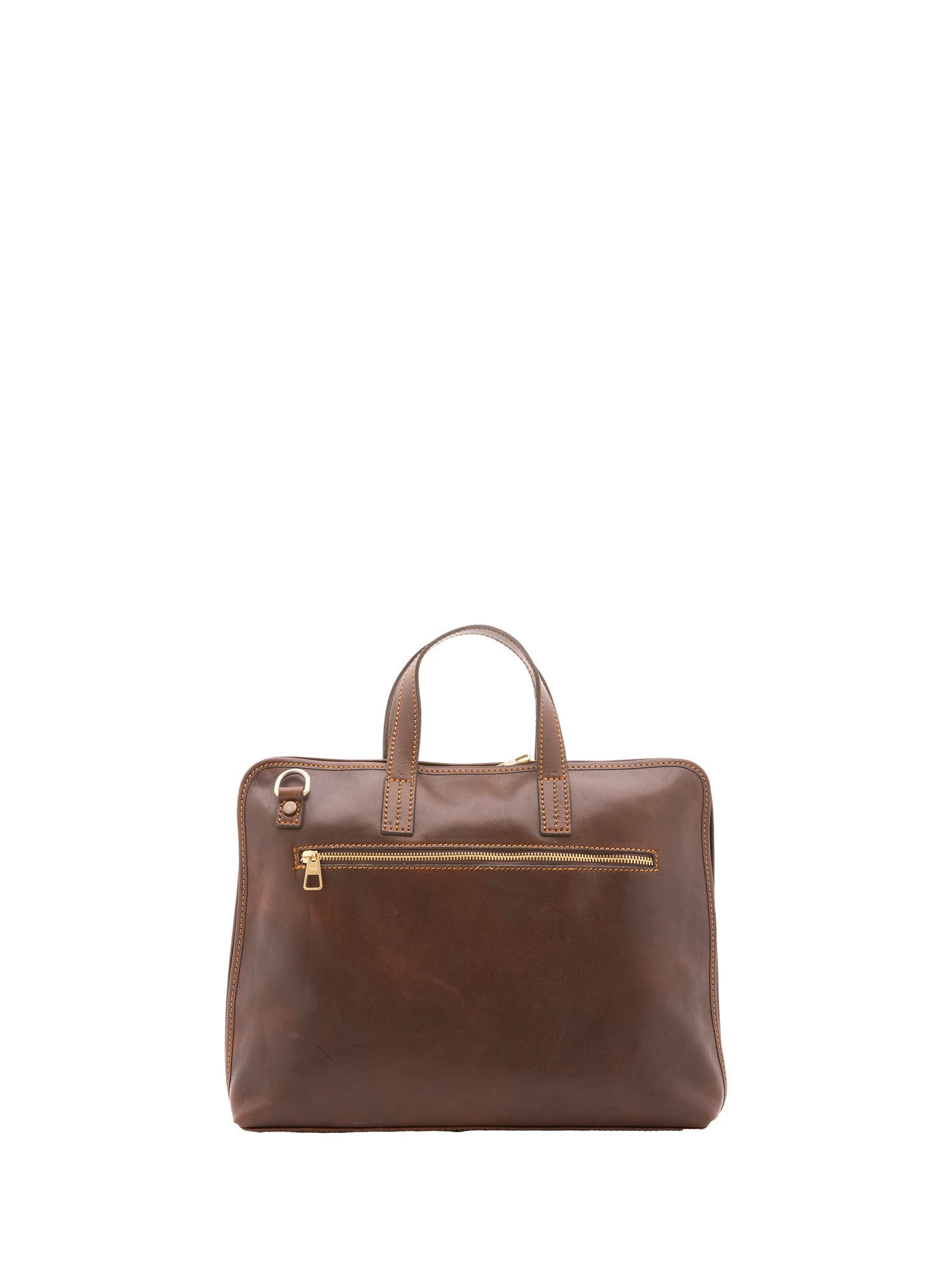 Borsa a mano unisex in vera pelle 100% cotone 4453-TESTA DI MORO Alessia Firenze