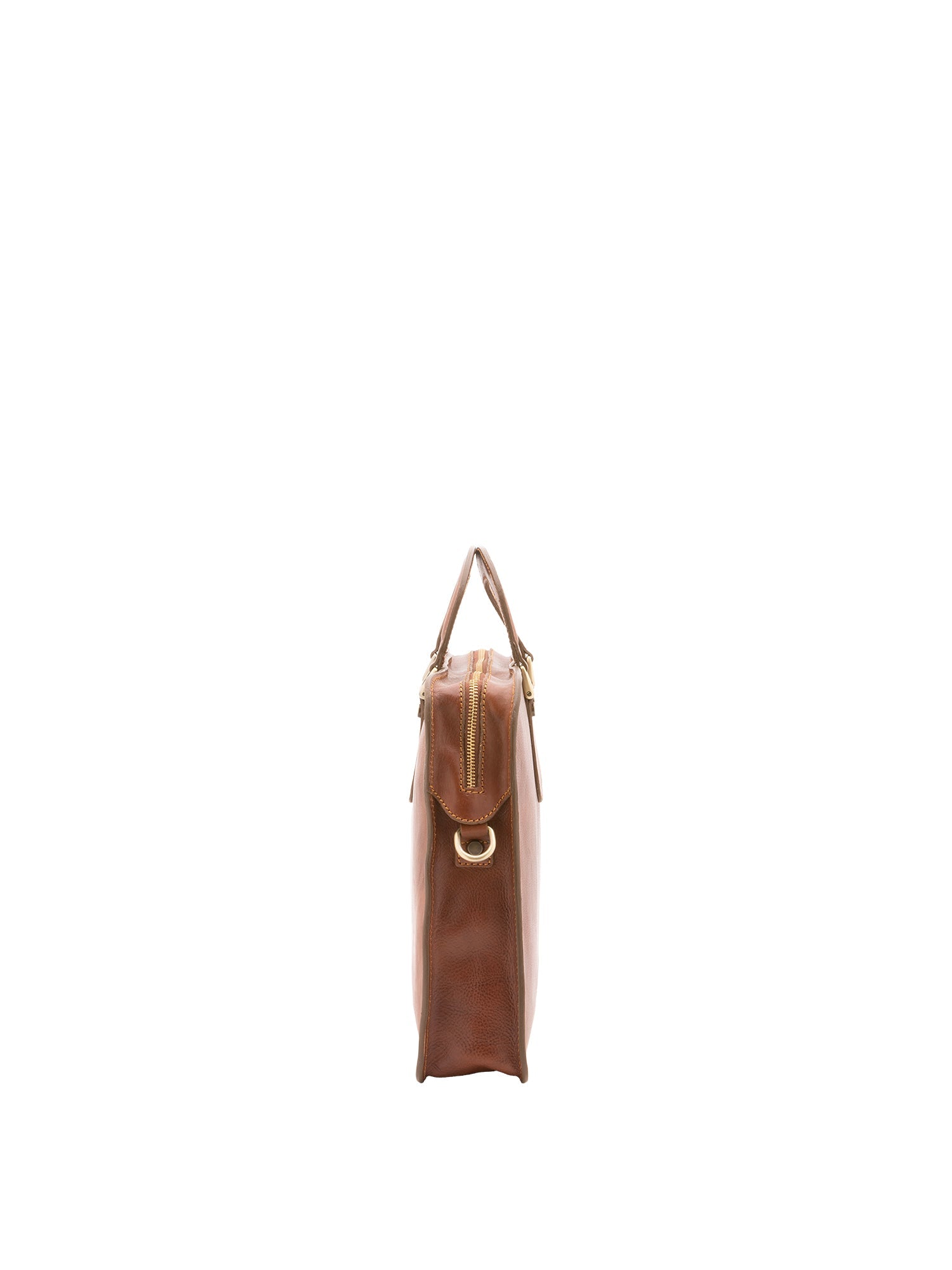 Borsa a mano unisex in vera pelle Made in Italy 4410-MARRONE Alessia Firenze