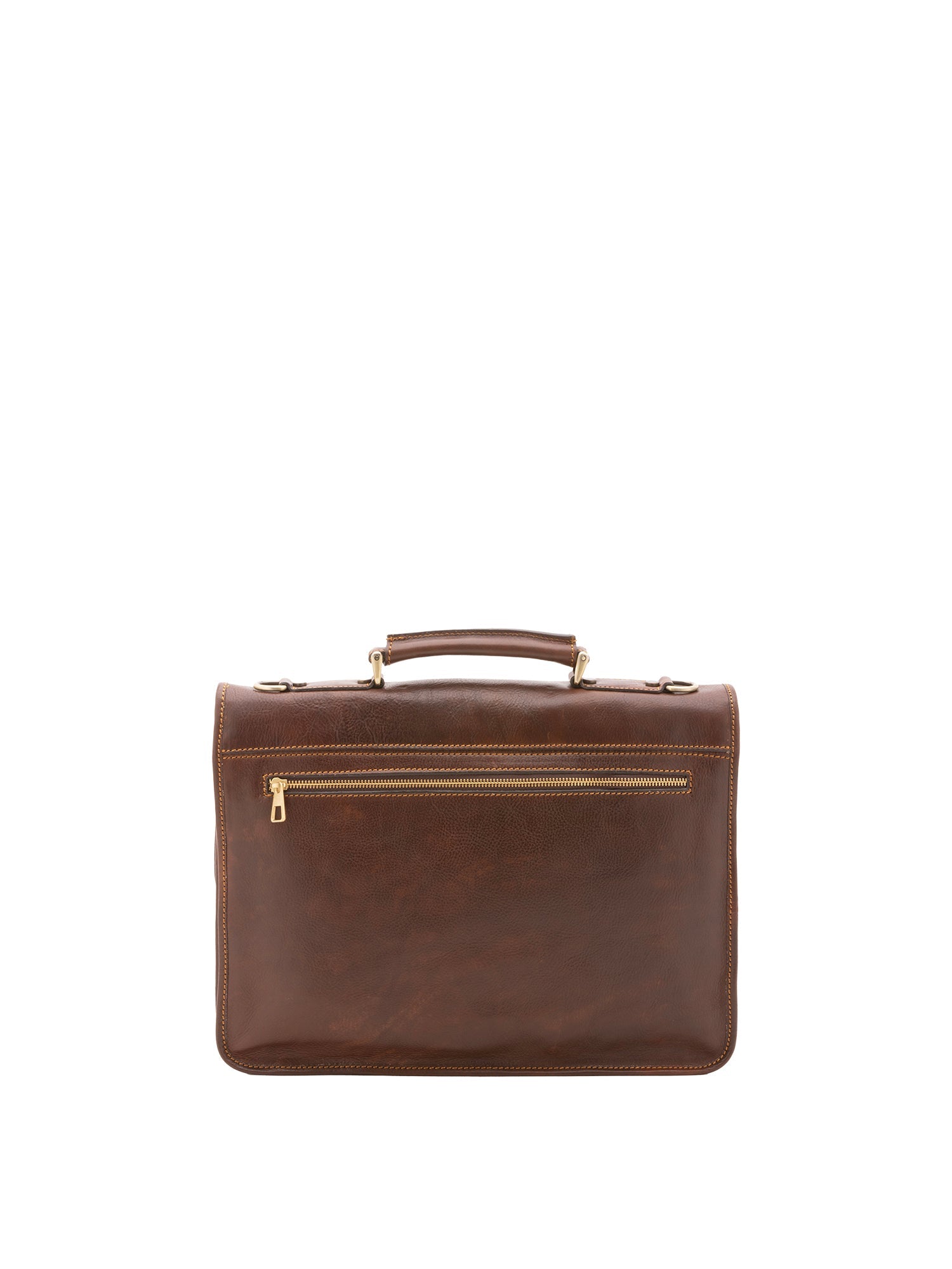 Borsa a mano unisex in vera pelle Made in Italy 4017-TESTA DI MORO Alessia Firenze