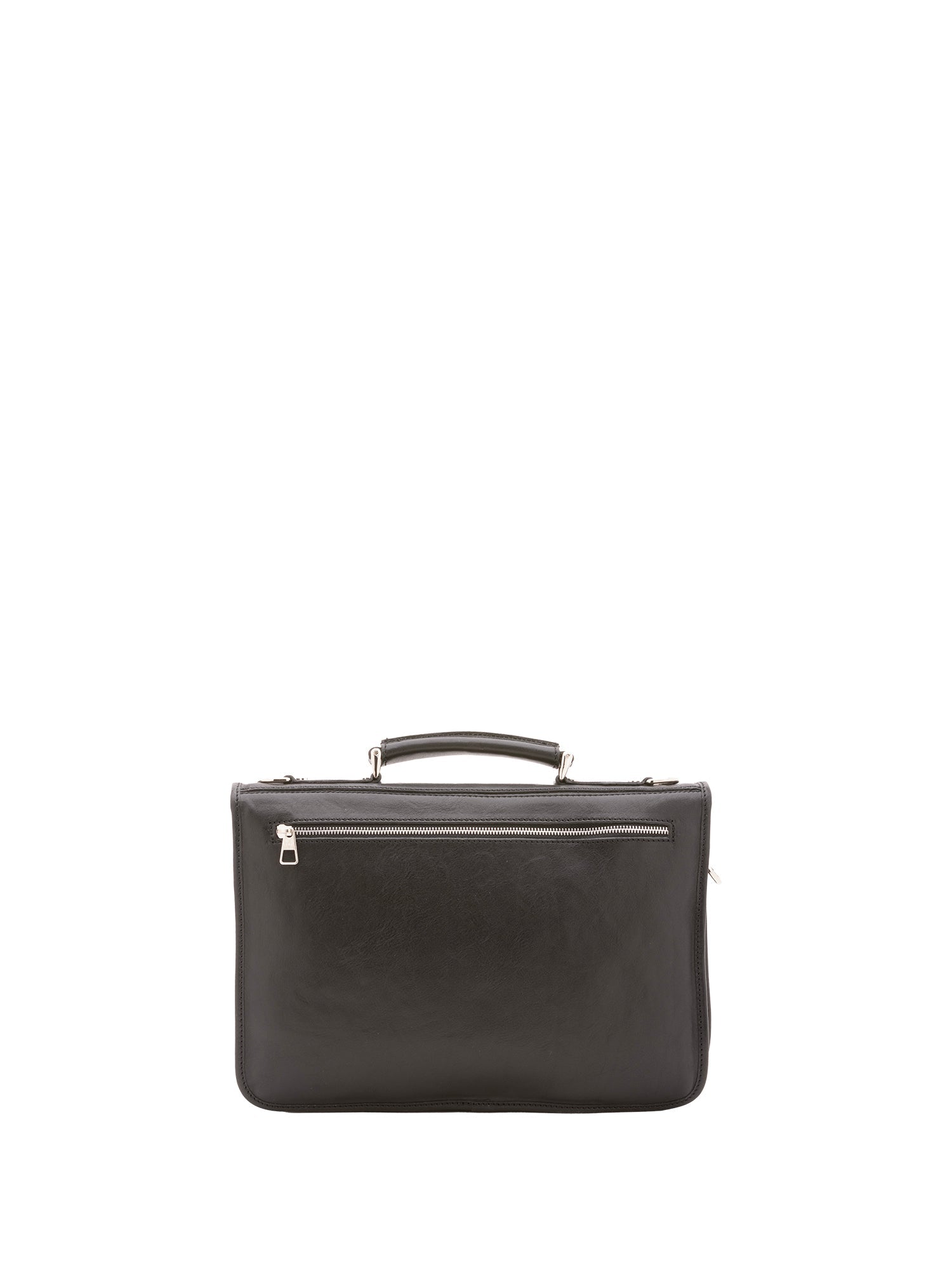 Borsa a mano unisex in vera pelle Made in Italy 4512-NERO Alessia Firenze