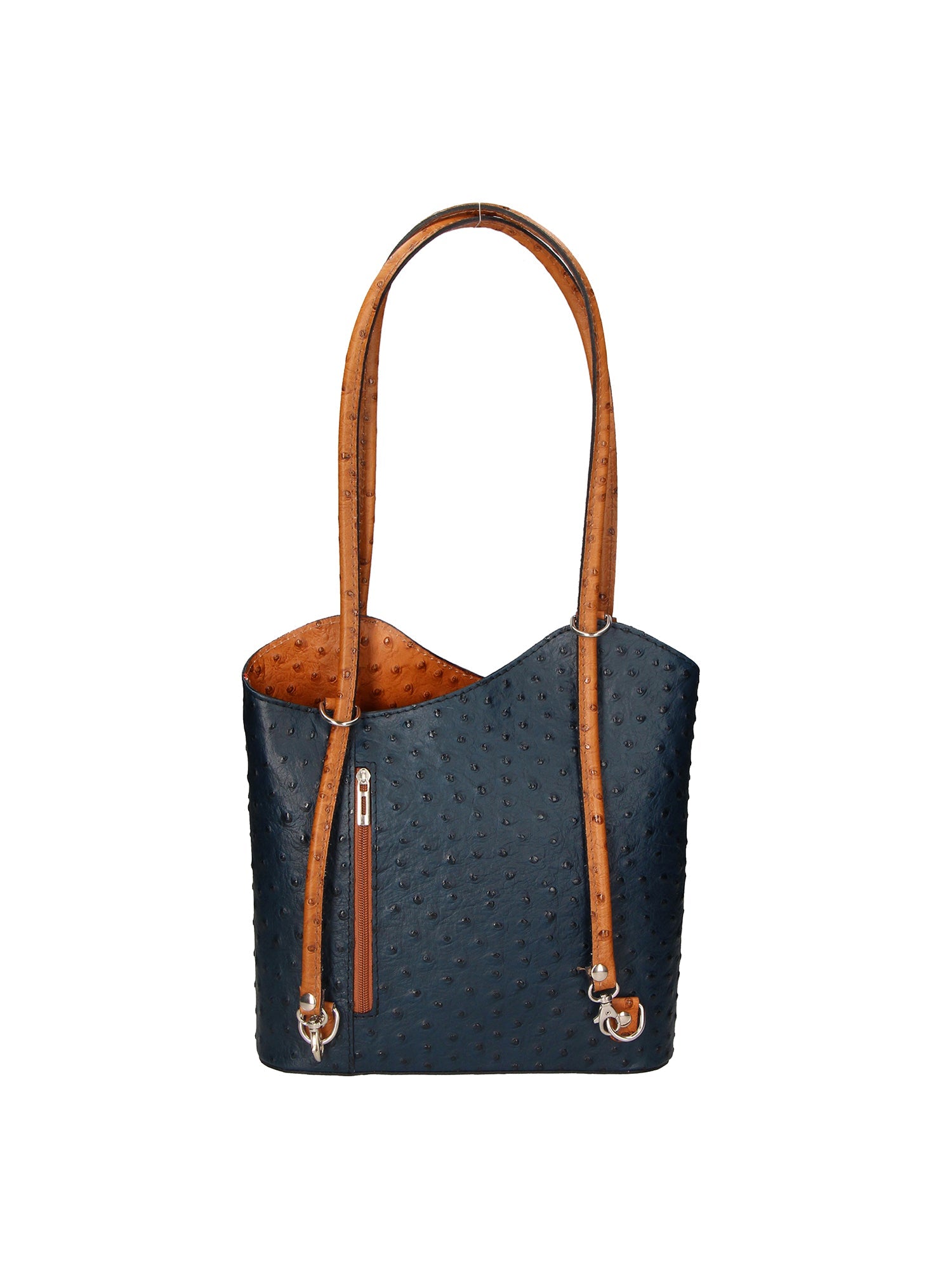 Chanel 3005-18 BLU 06 CUOIO Zaino da donna in vera pelle Chiara Ferretti