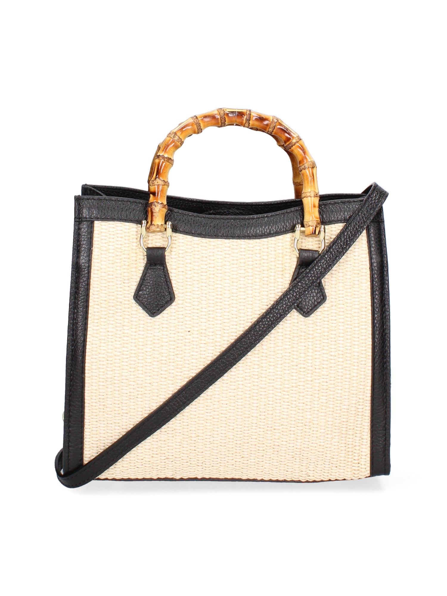 Eterea Borsa a mano da donna Misto pelle e tessuto 05097-142+D28 NERO Chiara Ferretti